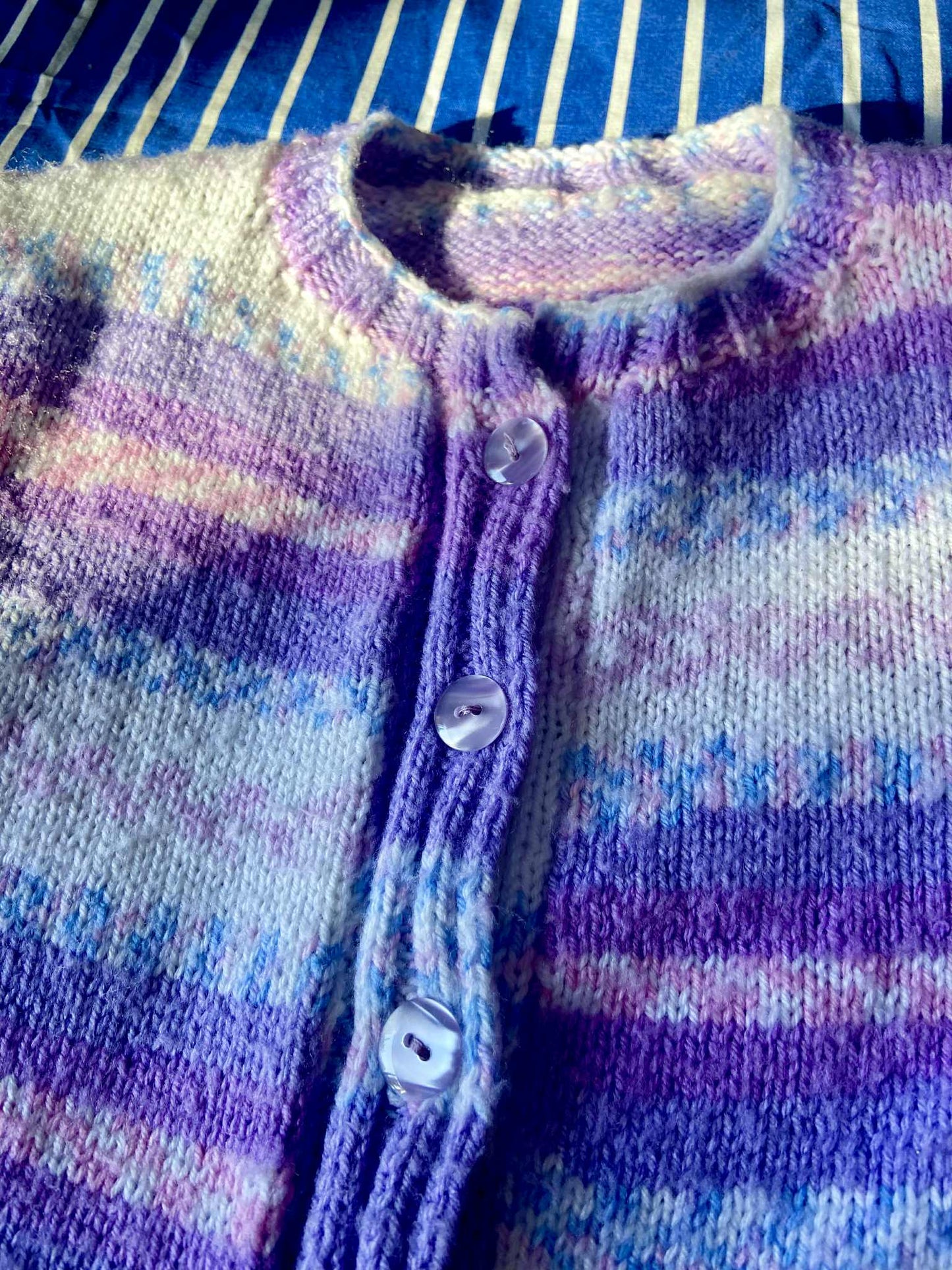 Gilet fait main vintage PASTEL