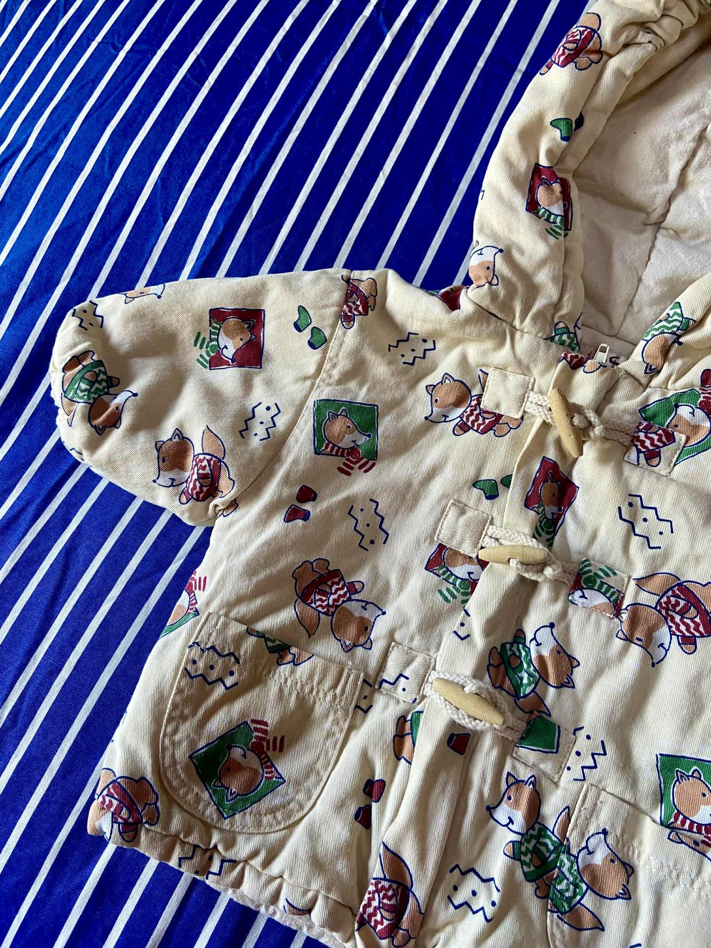 Manteau vintage bébé ECUREUILS