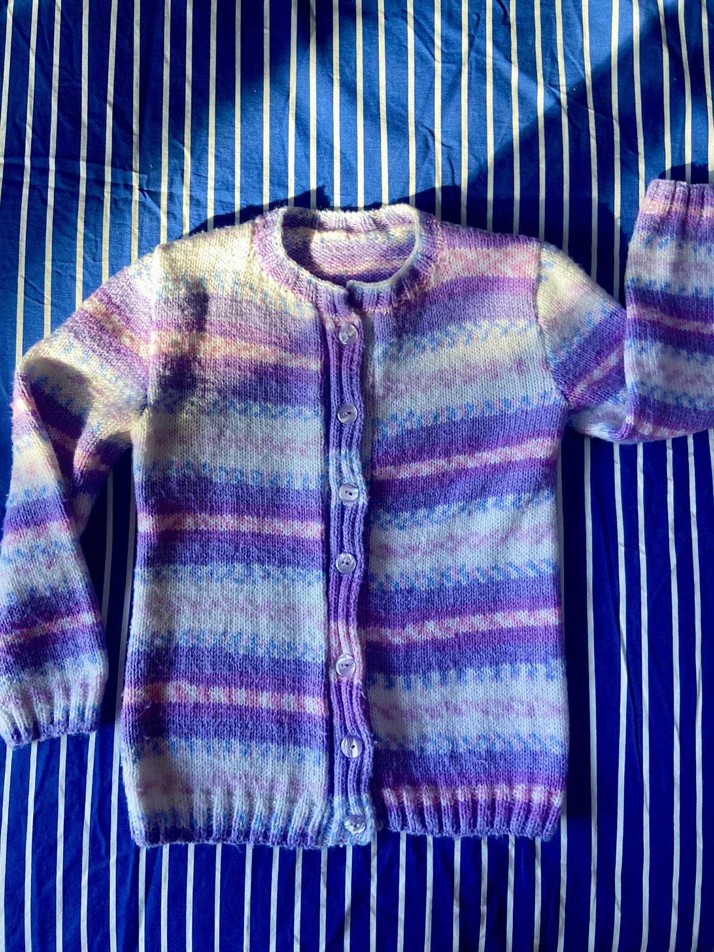 Gilet fait main vintage PASTEL