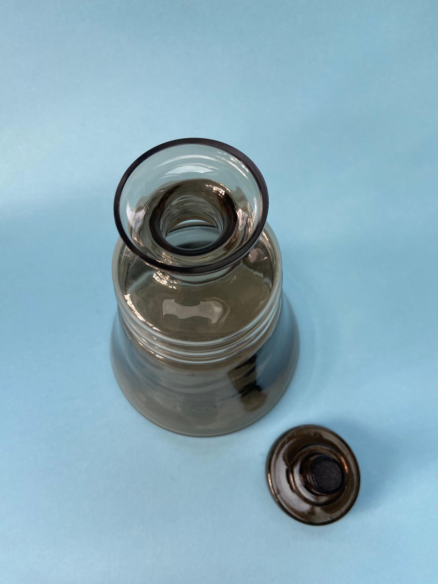Vintage smoked glass carafe
