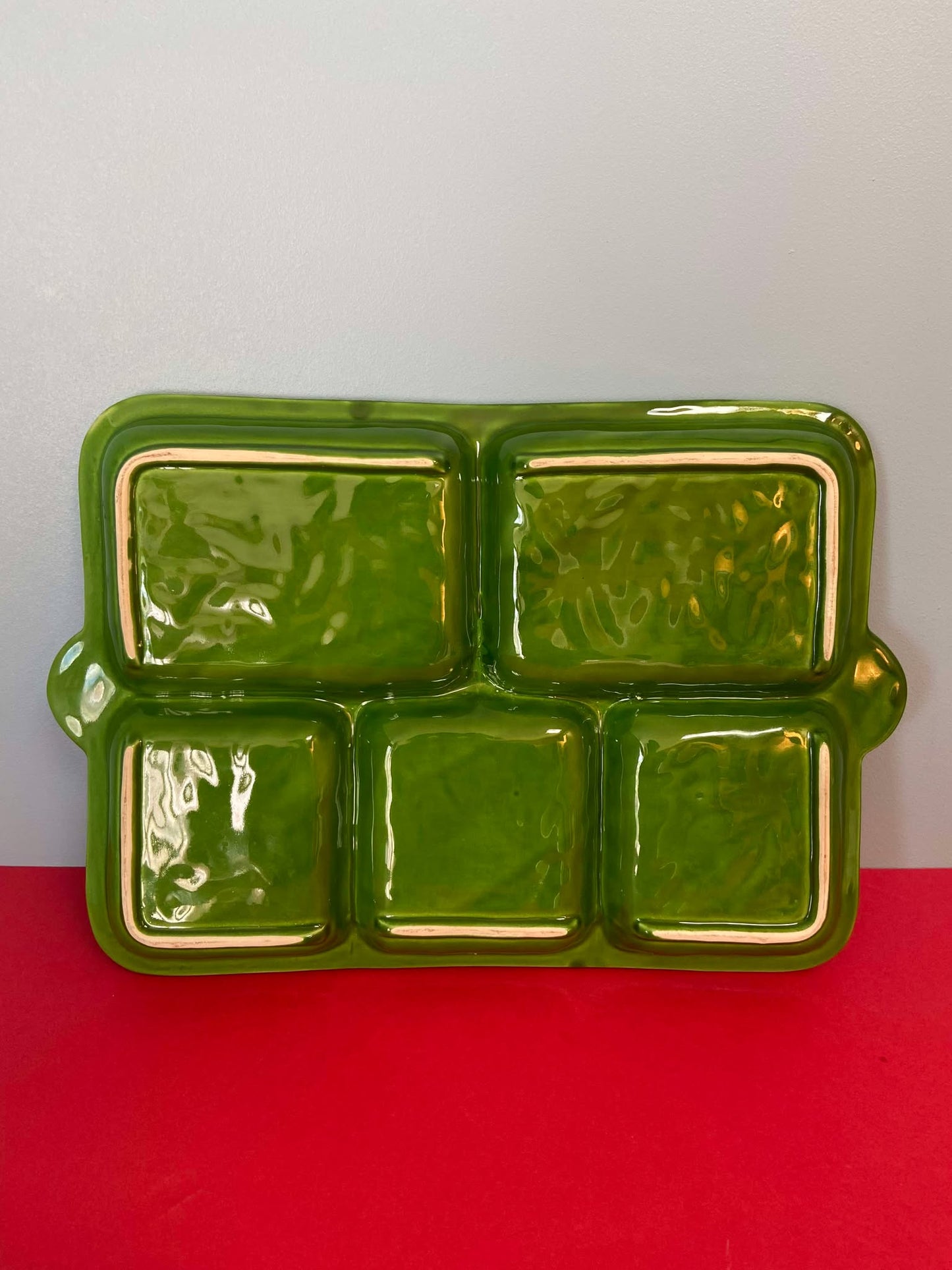 Plat compartimenté Barbotine SALADE/TOMATE