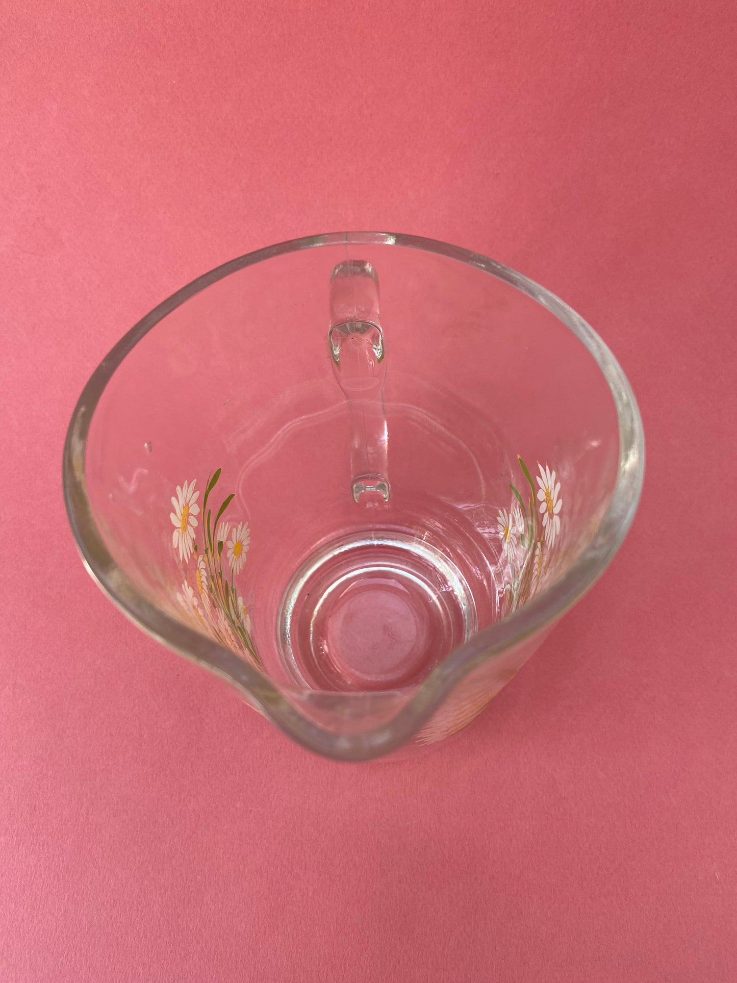 Pichet en verre vintage MARGUERITES