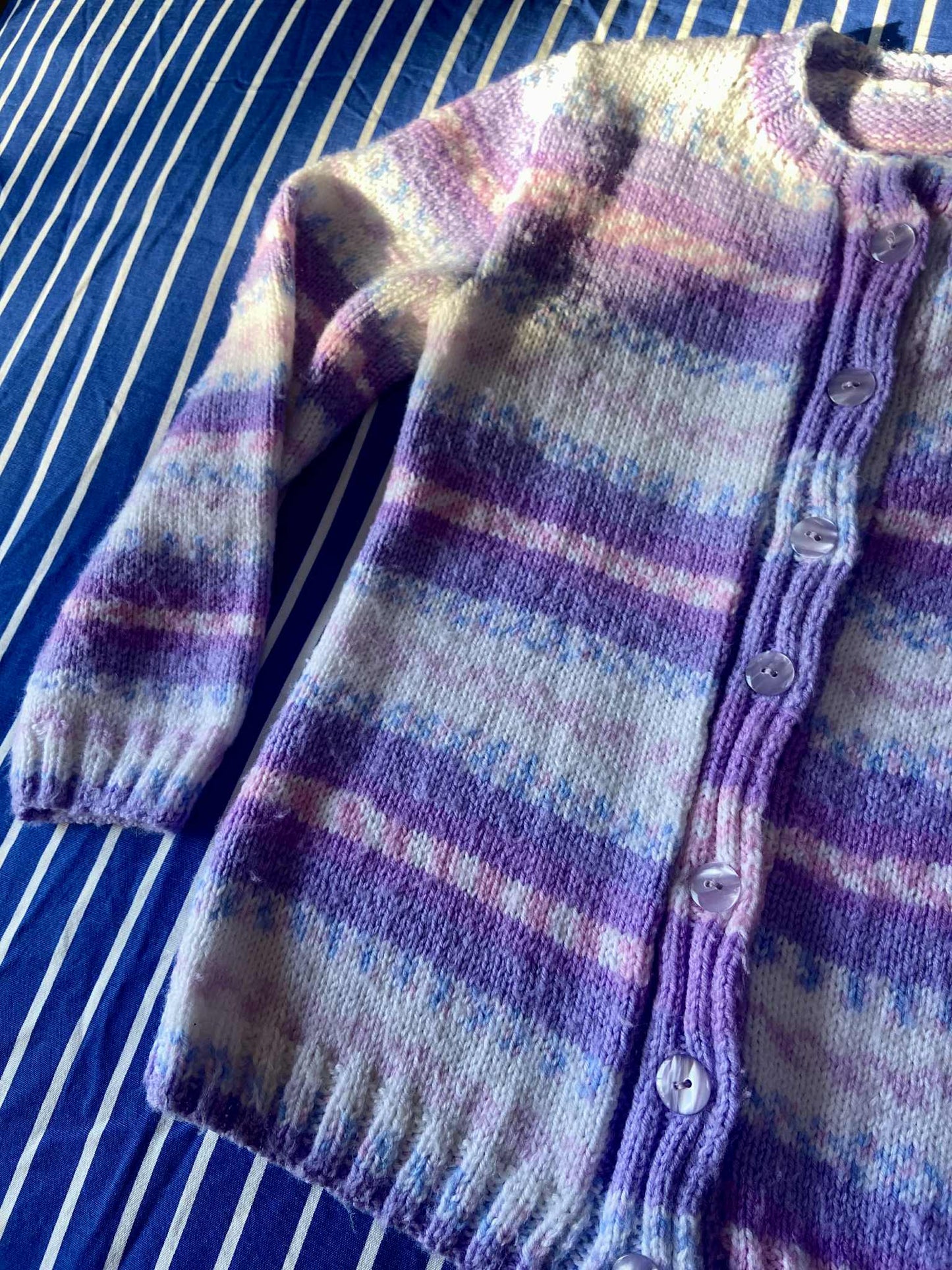 Gilet fait main vintage PASTEL