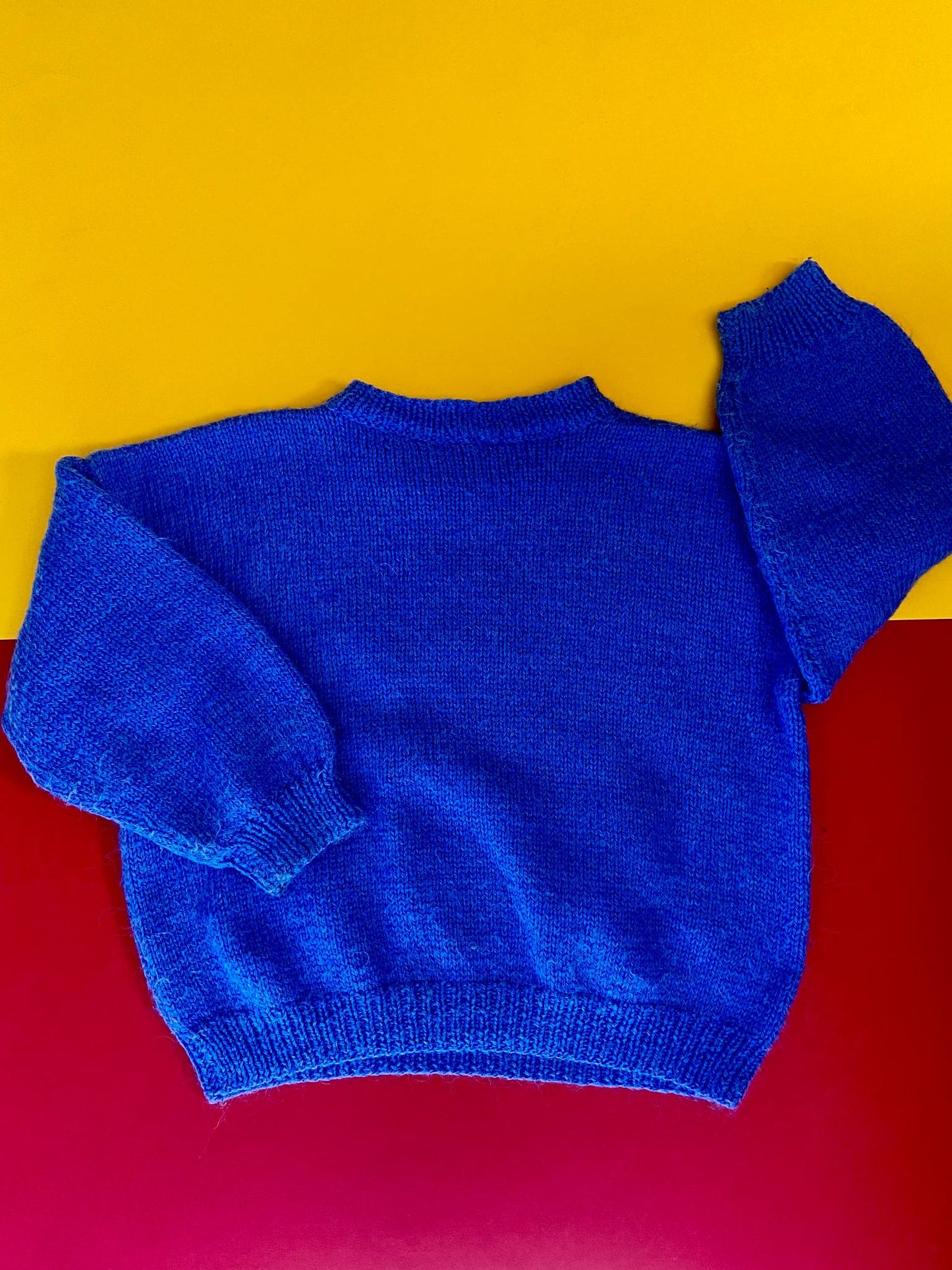 Pull fait main vintage MICKEY au foot