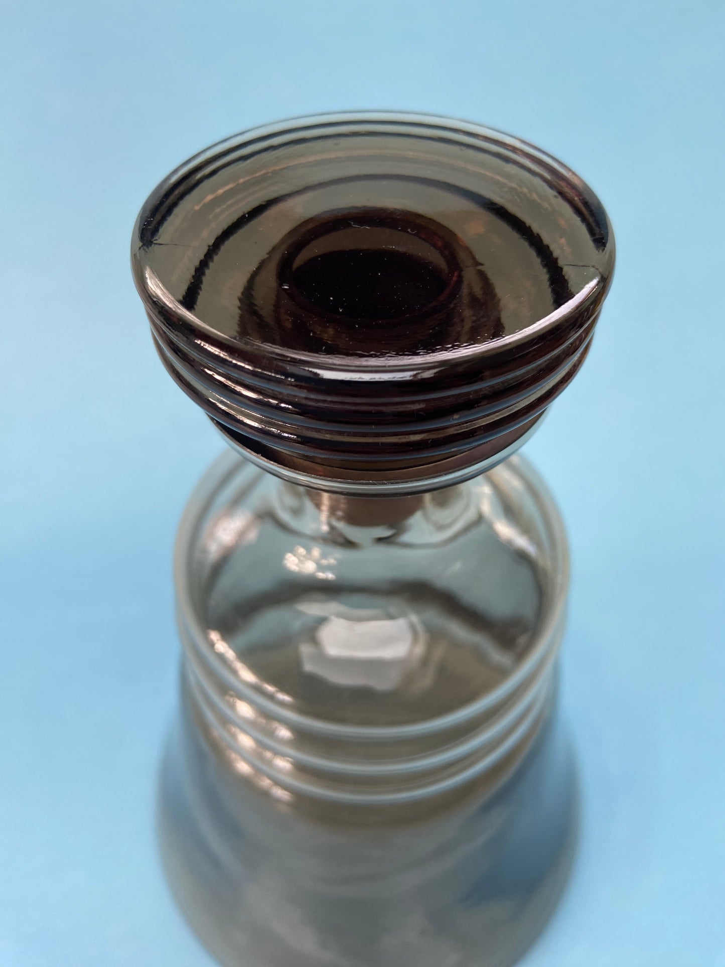 Vintage smoked glass carafe