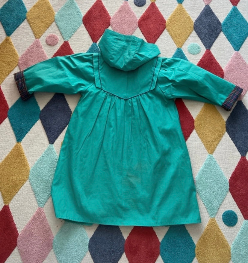 Manteau vert doublure écossaise vintage