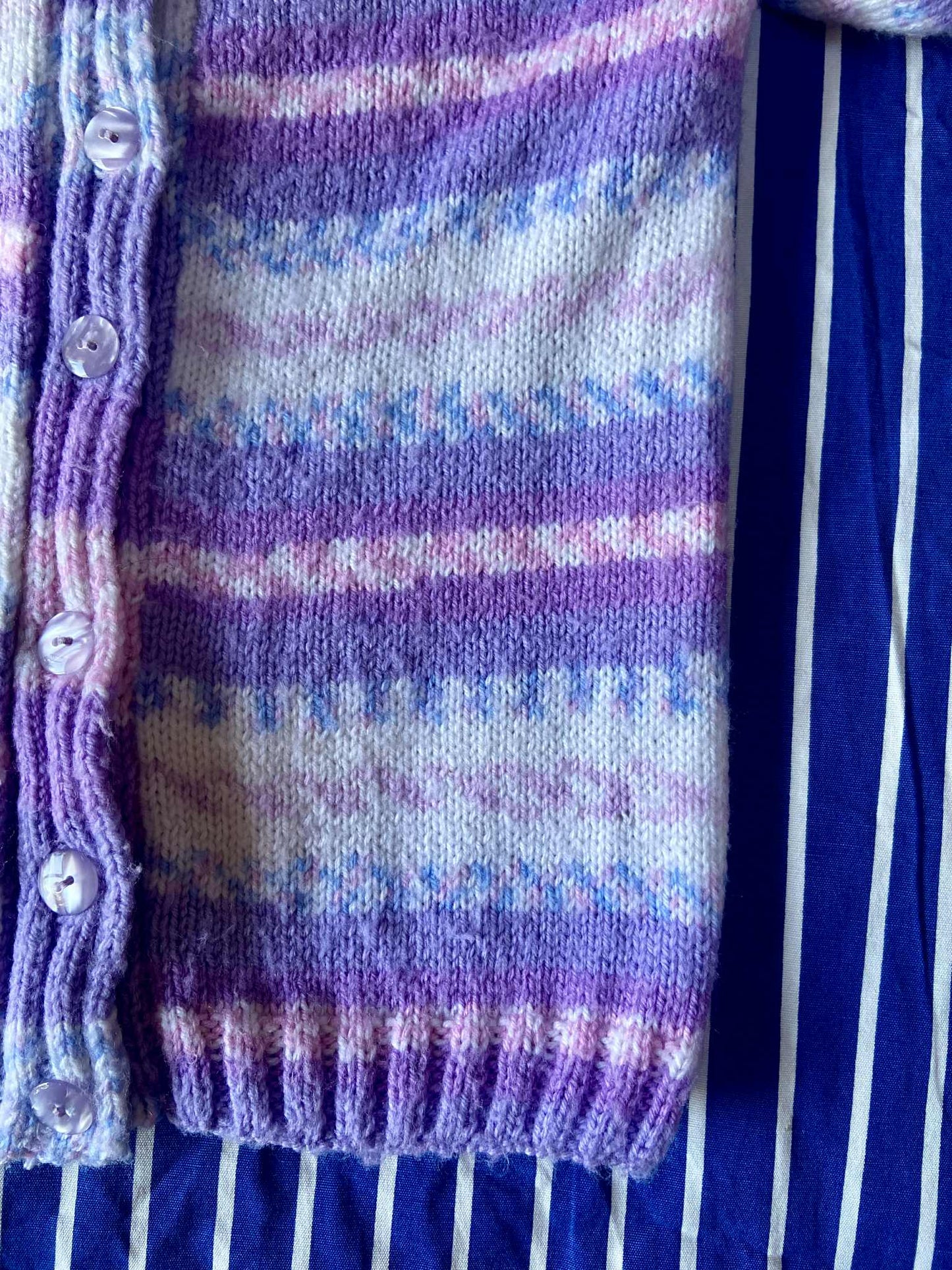 Gilet fait main vintage PASTEL