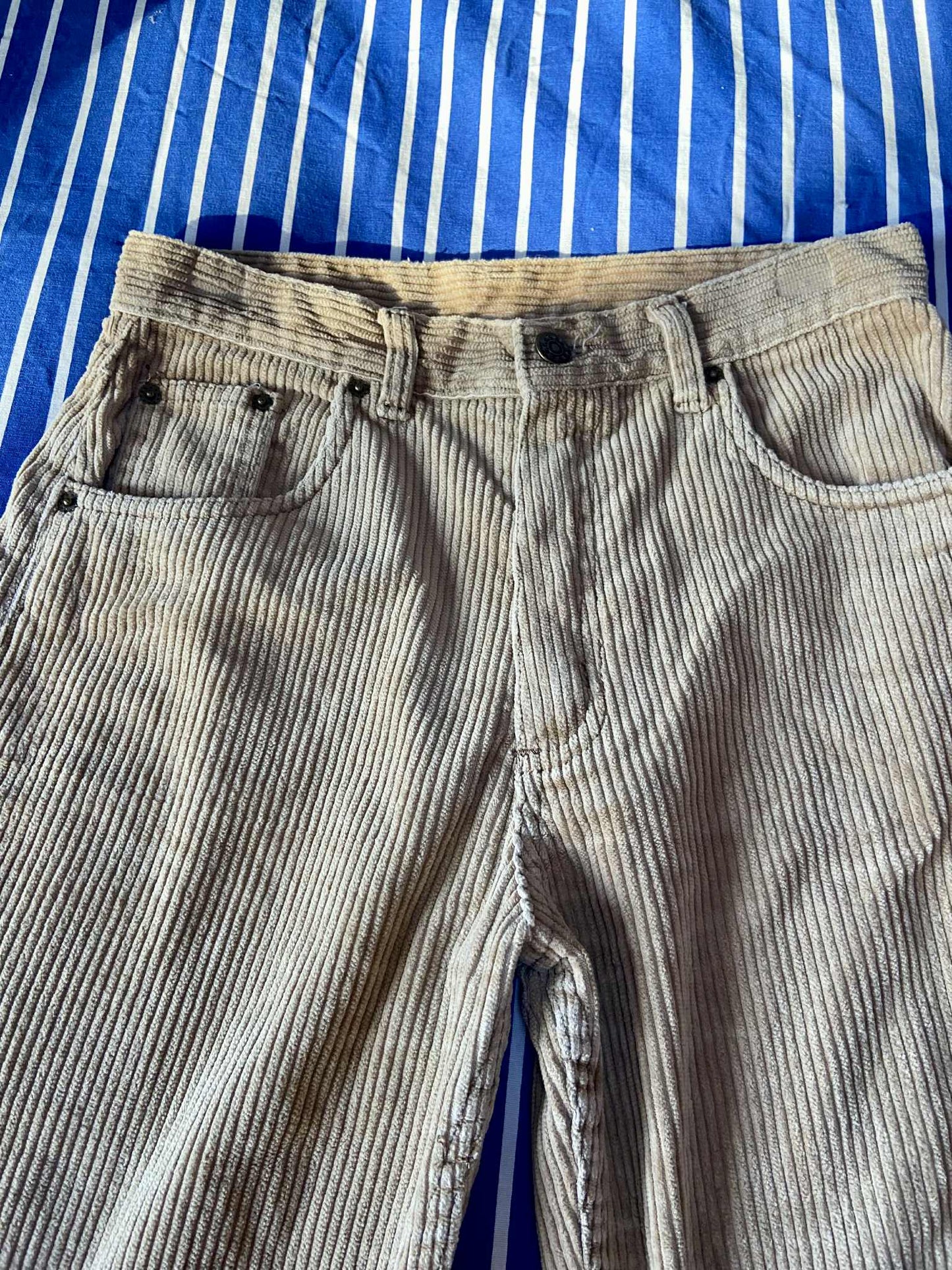 Pantalon vintage velours côtelé BEIGE