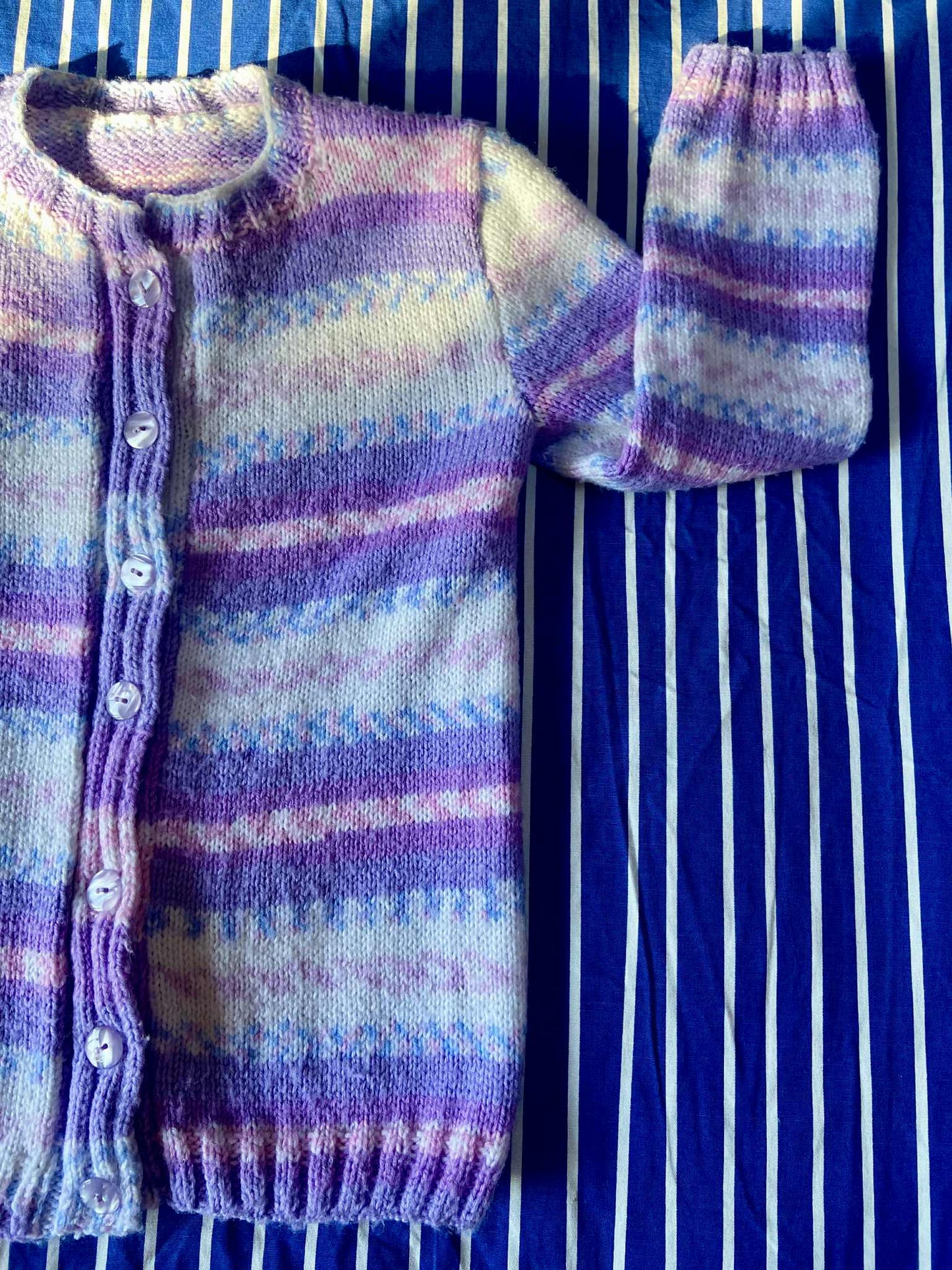 Gilet fait main vintage PASTEL