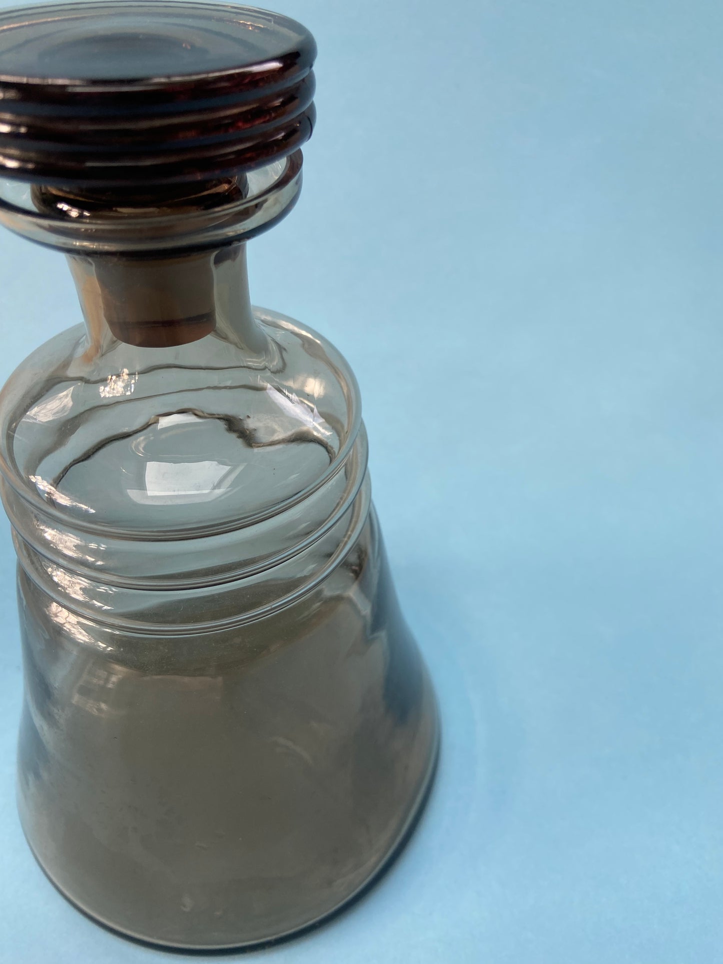 Vintage smoked glass carafe