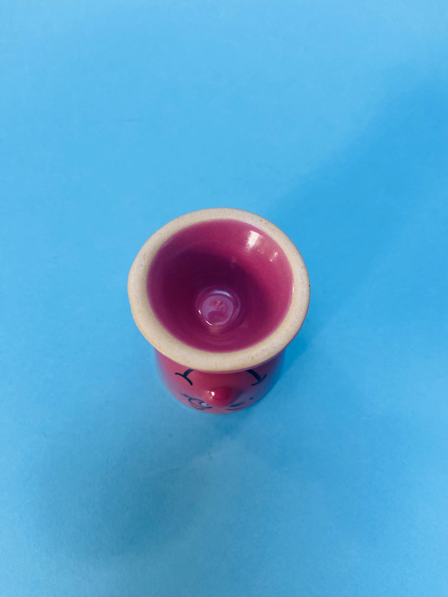 Coquetier bi-goût rose/vert « CLIN D’ŒIL »