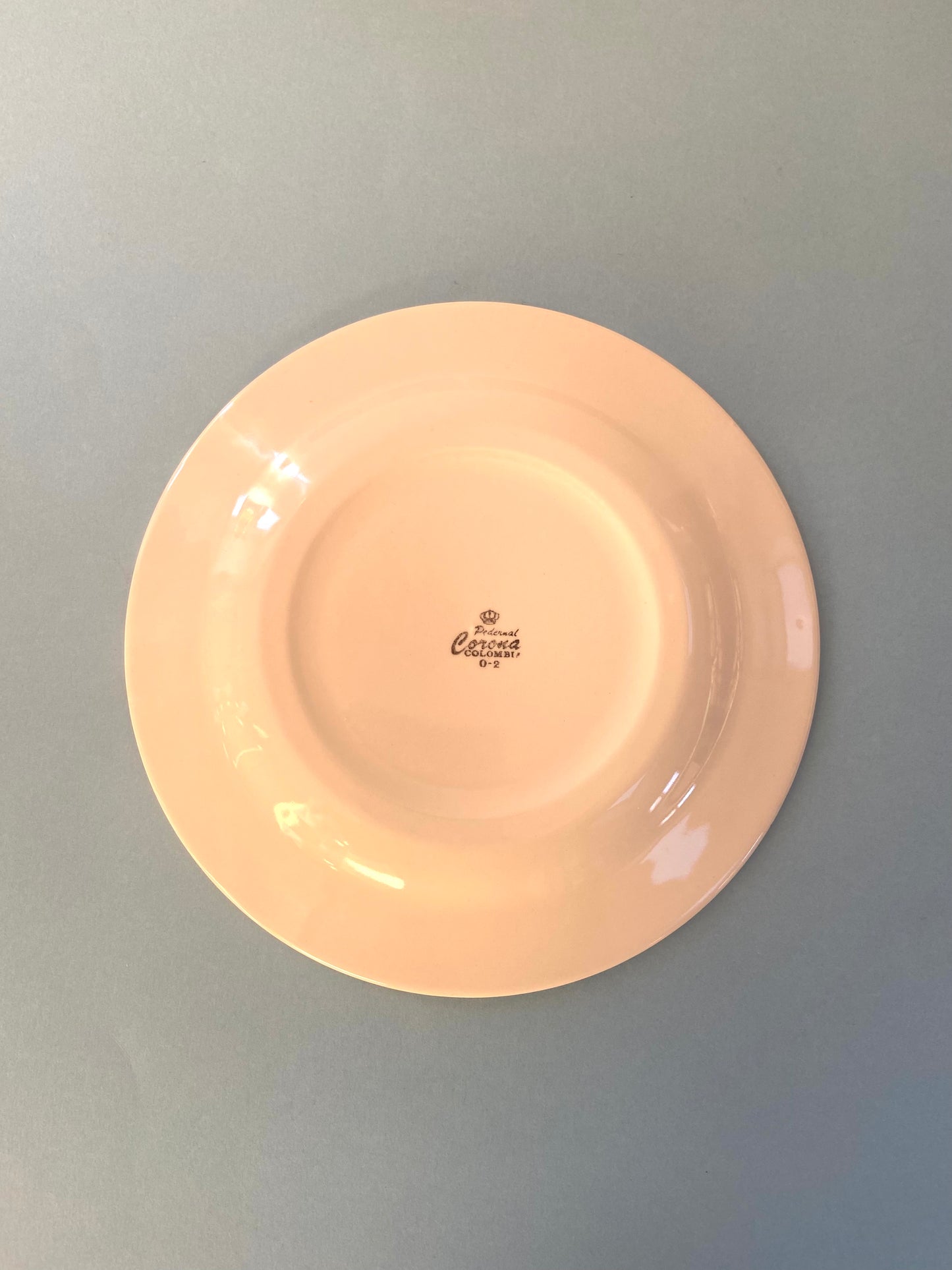 Assiette à dessert LIGNES bleu/jaune
