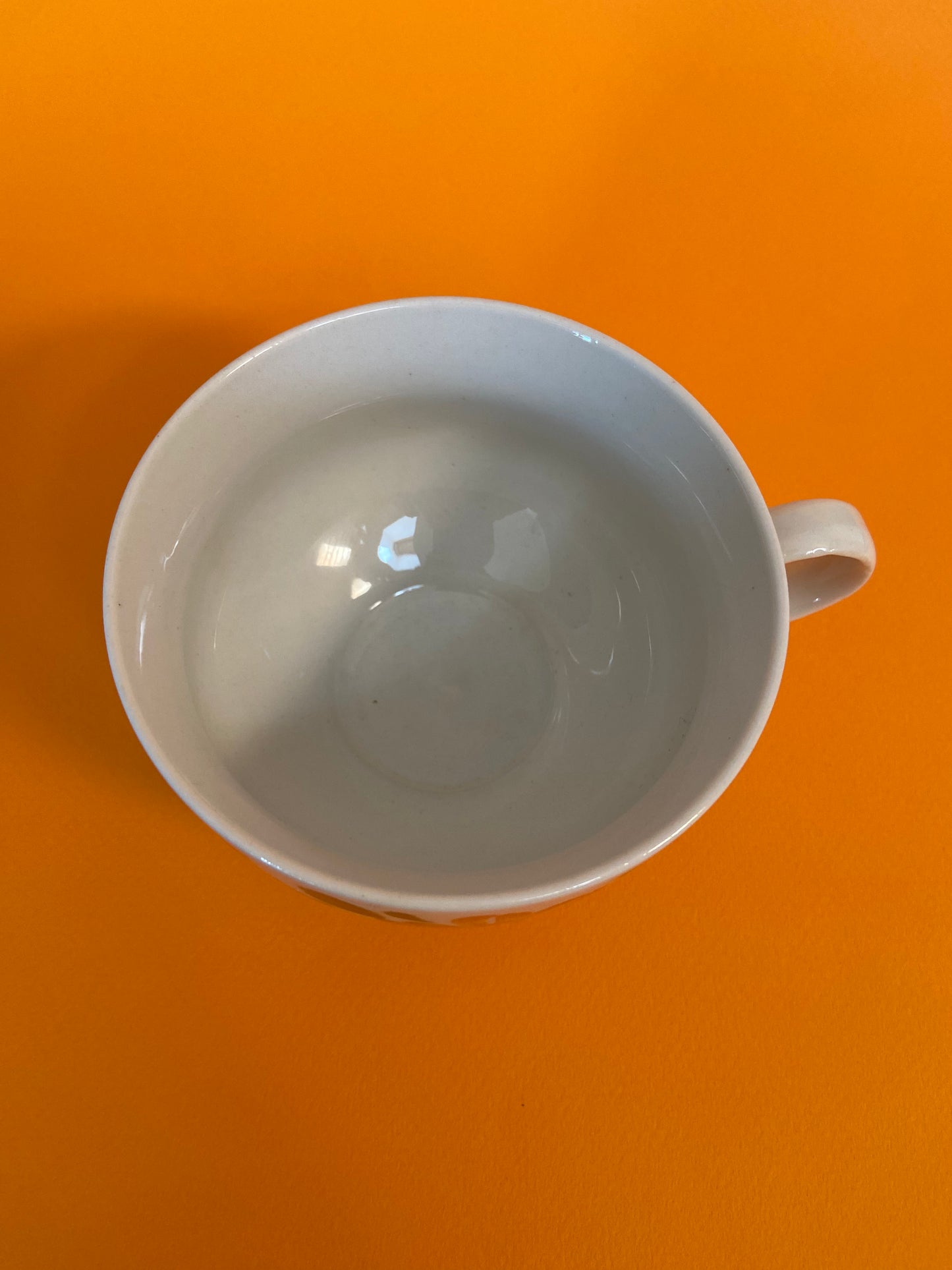 Grande tasse motif floral ORANGE