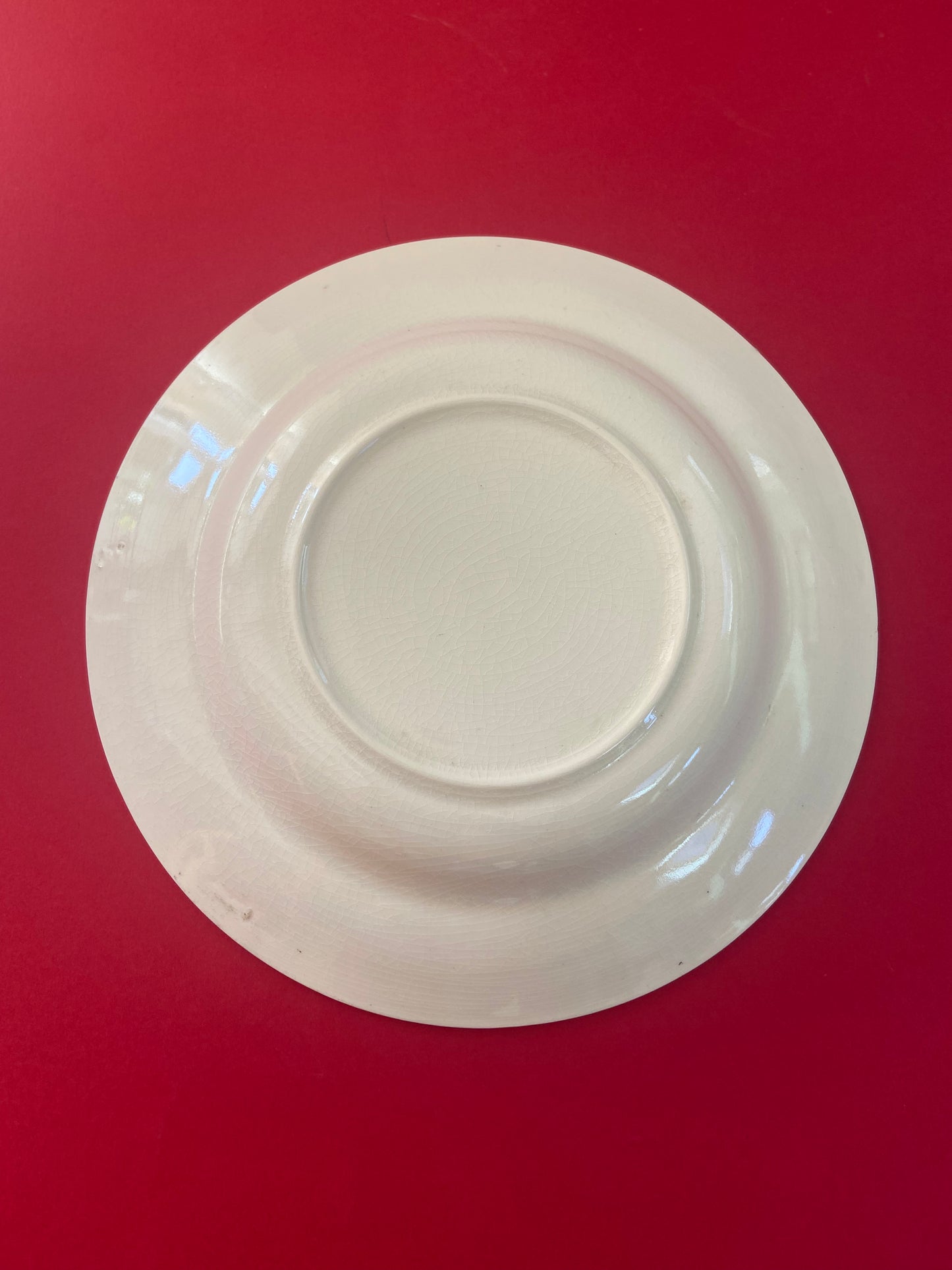 Assiette creuse ROSE pâle et dorure