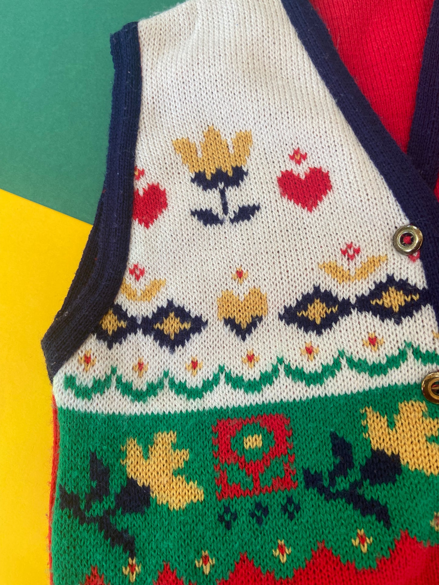 Gilet sans manche vintage TRICOT LAPIN