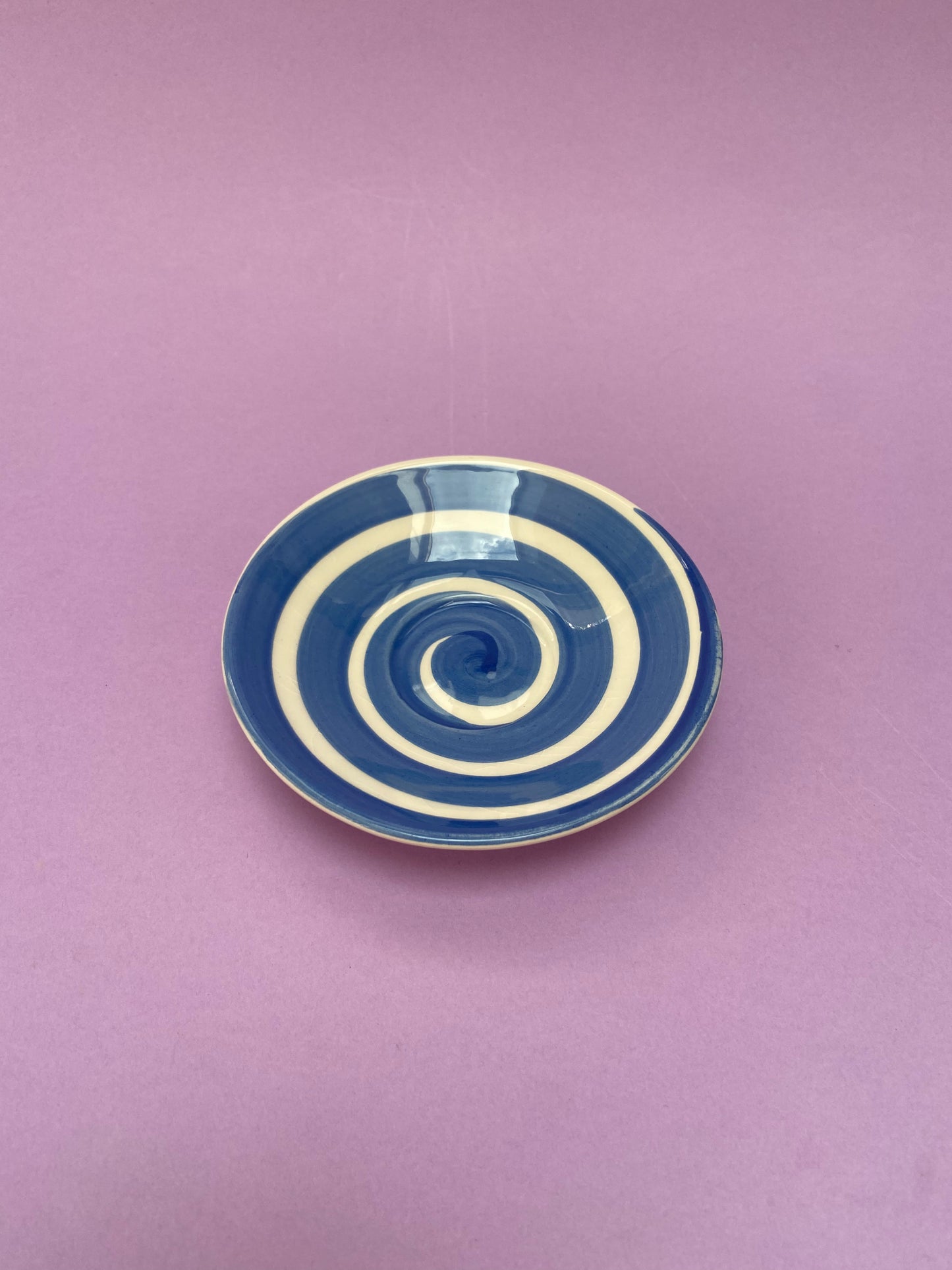 Ensemble tasse et sous tasse RAYURES bleu