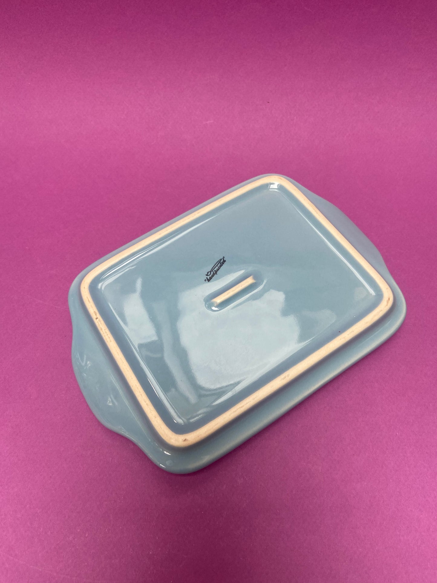 Beurrier céramique CRÈME/BLEU CIEL