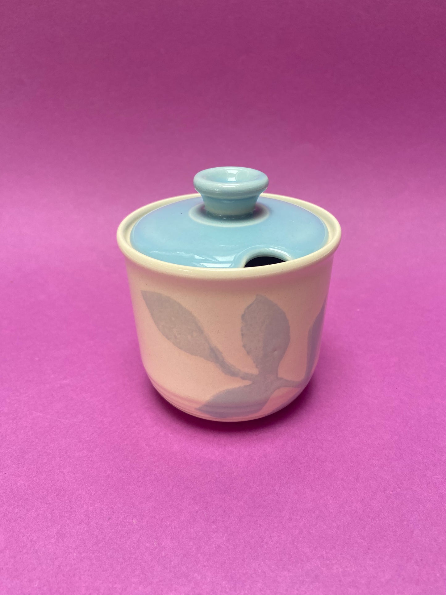 Pot à lait céramique pastel bleu et sucrier