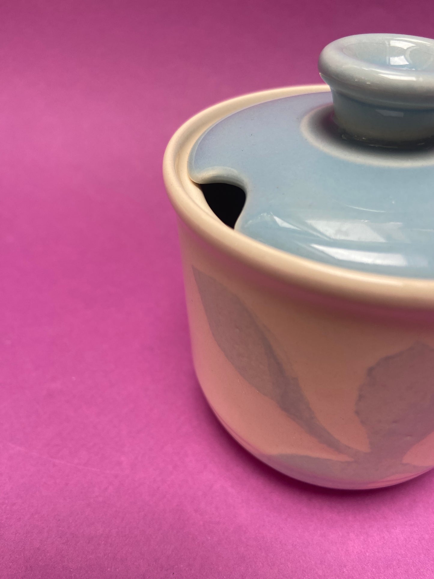 Pot à lait céramique pastel bleu et sucrier