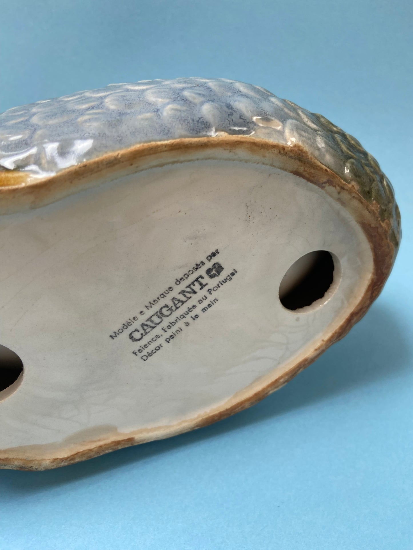 Terrine canard bleuté signé Michel Caugant