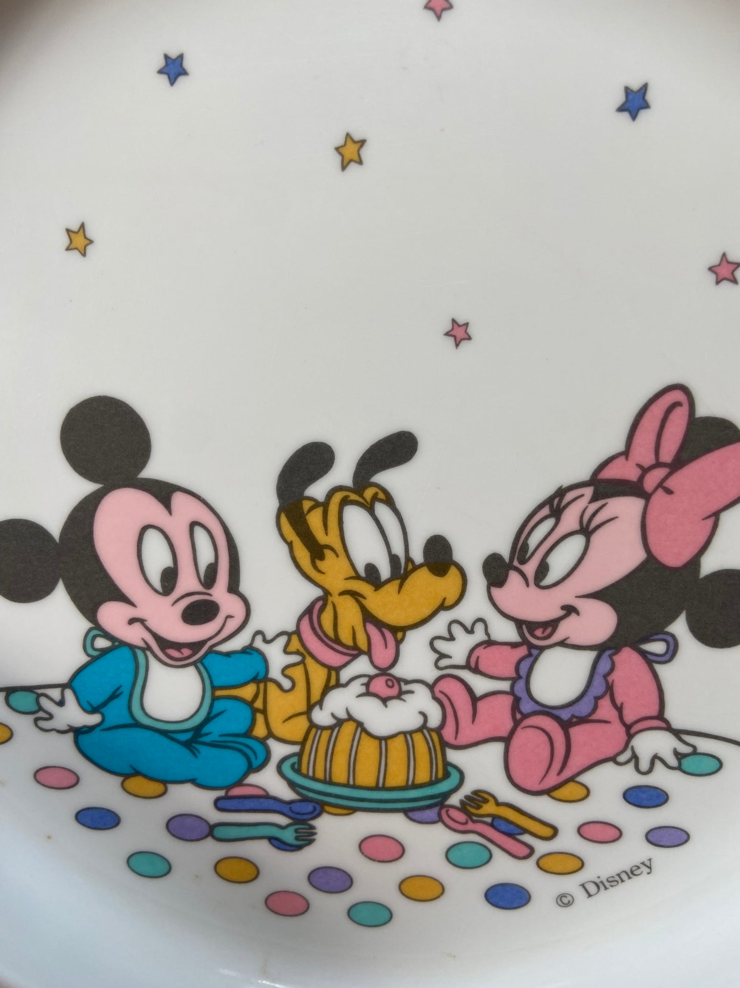 Assiette Minnie Mickey et Pluto babies