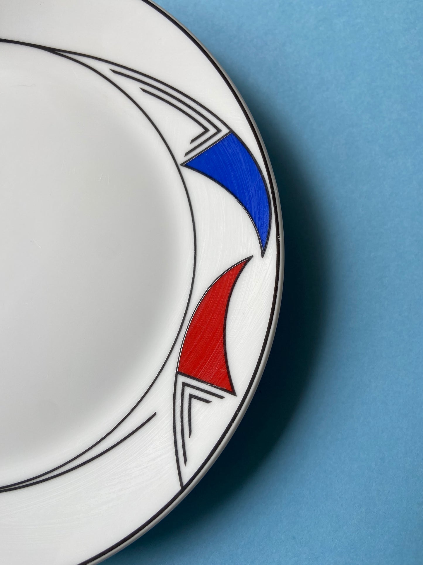 Assiette à dessert porcelaine Couleurs primaires