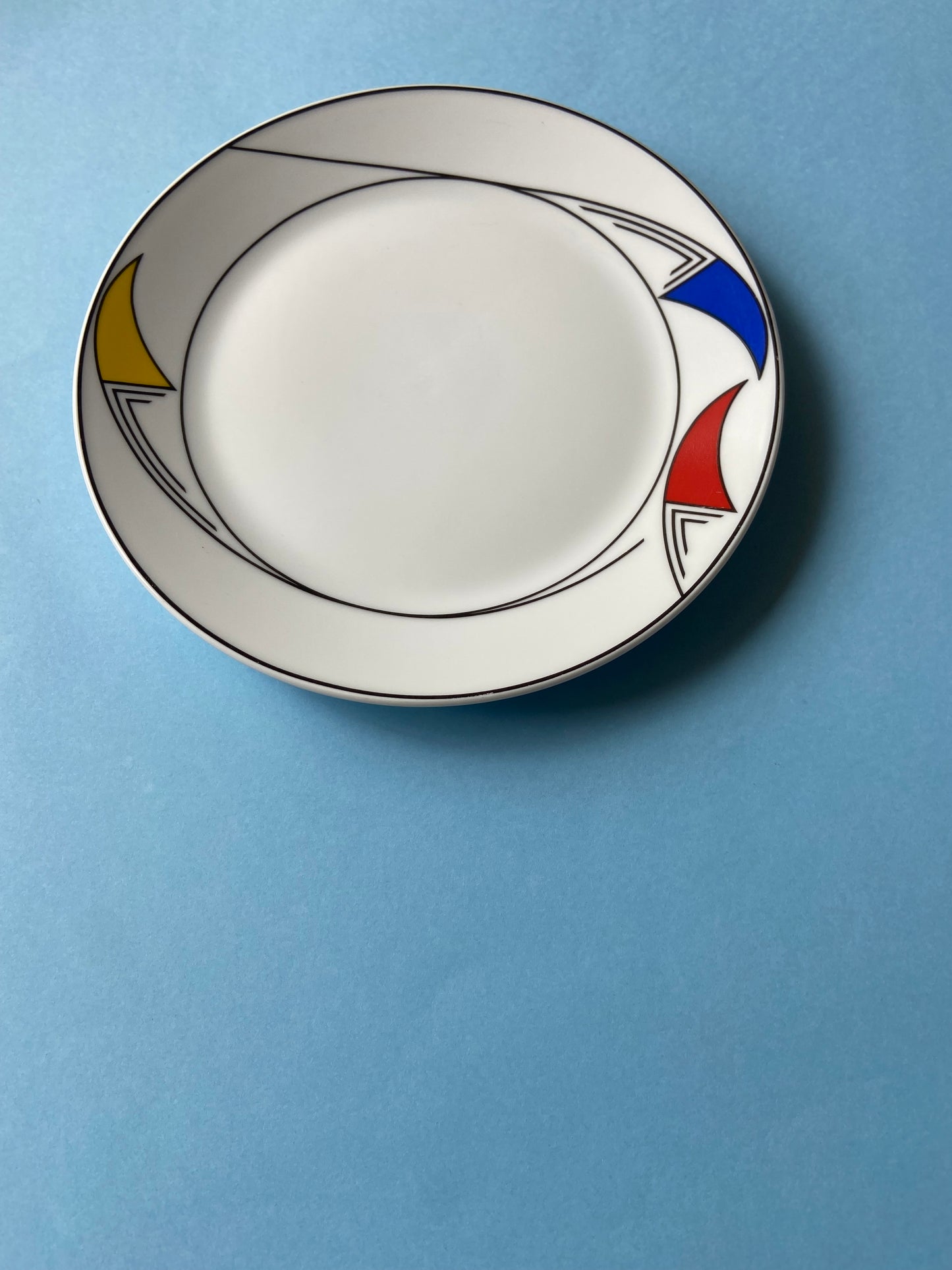 Assiette à dessert porcelaine Couleurs primaires