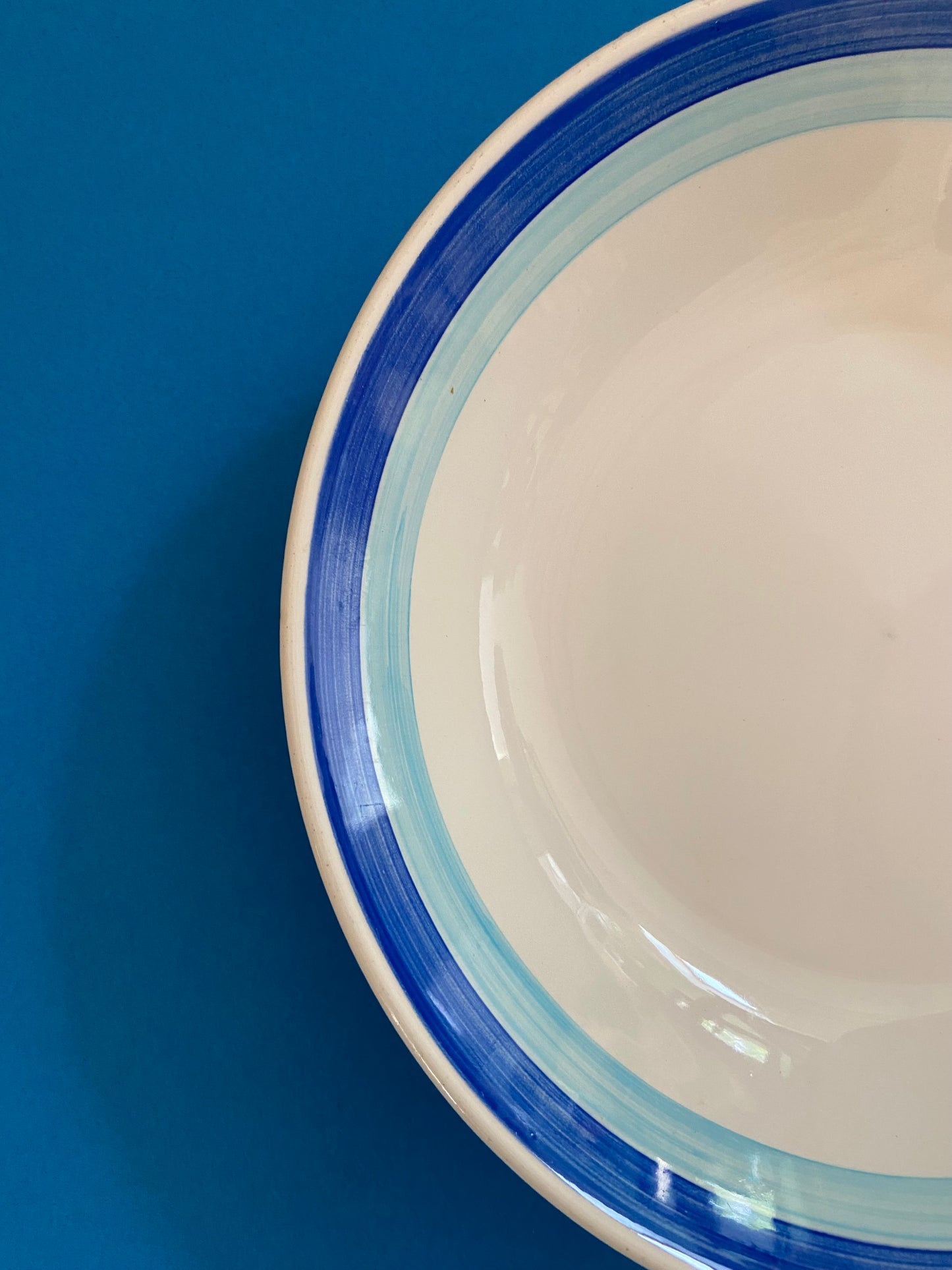 Deep plate with BLUE tones lines