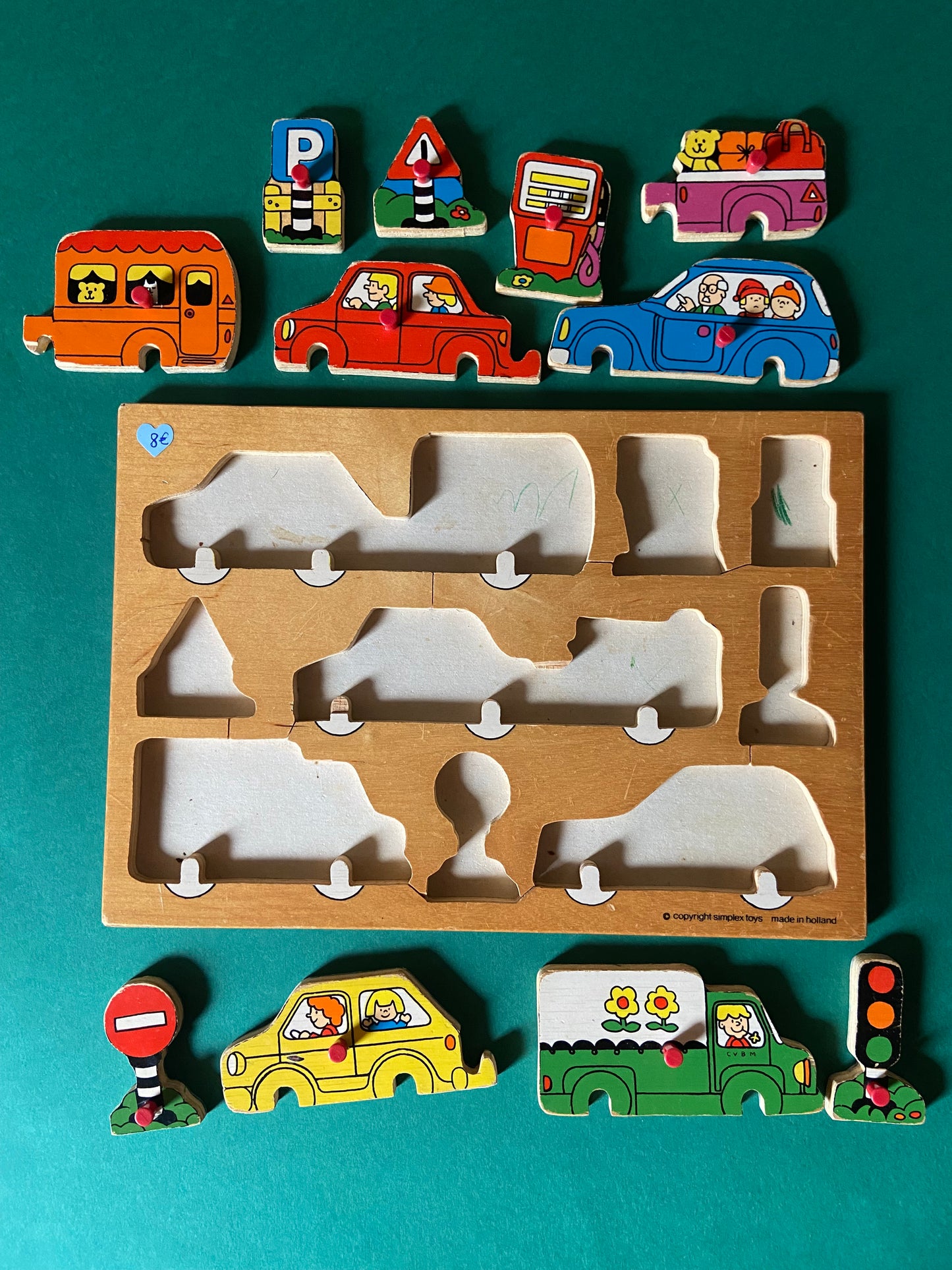 Puzzle en bois Simplex Toys VÉHICULES
