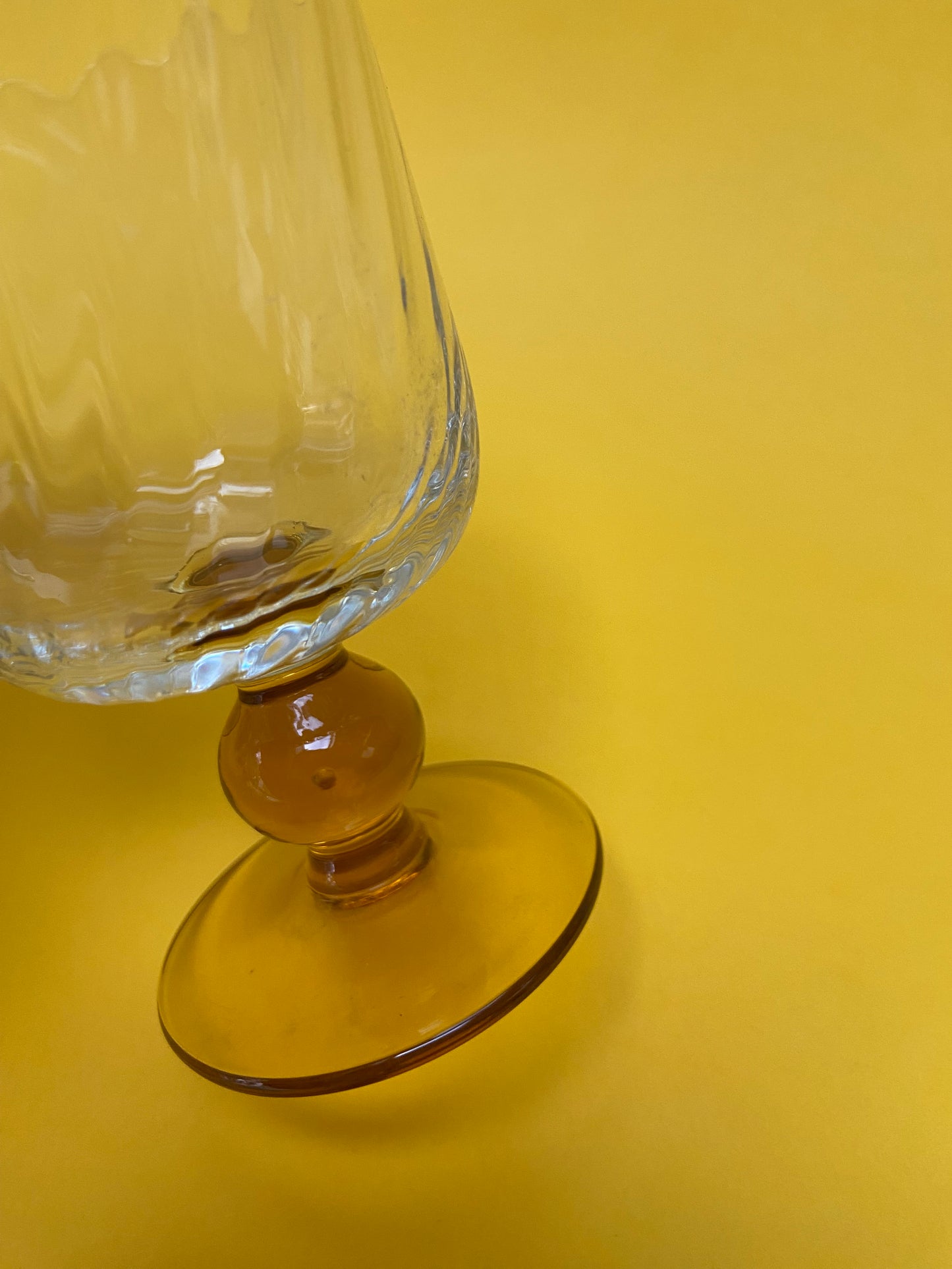 3 verres à digestif AMBRE/VERT