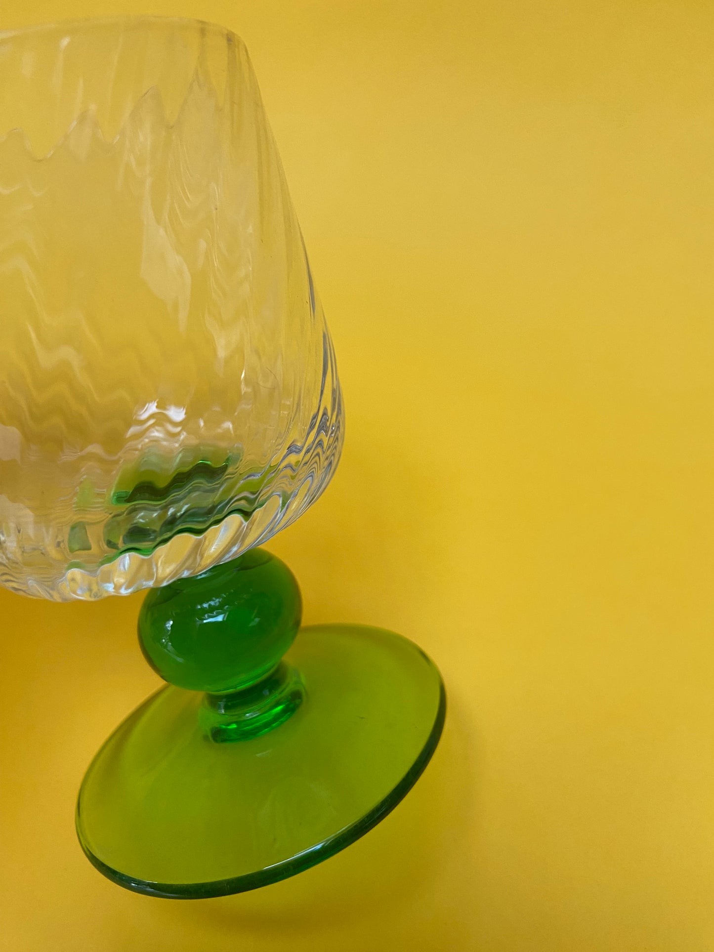 3 verres à digestif AMBRE/VERT