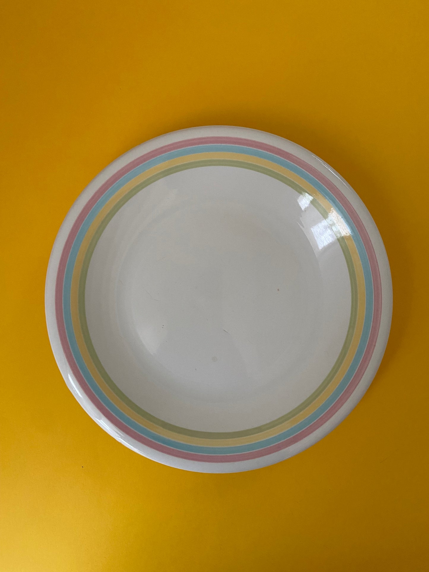 Assiette à dessert lignes PASTEL