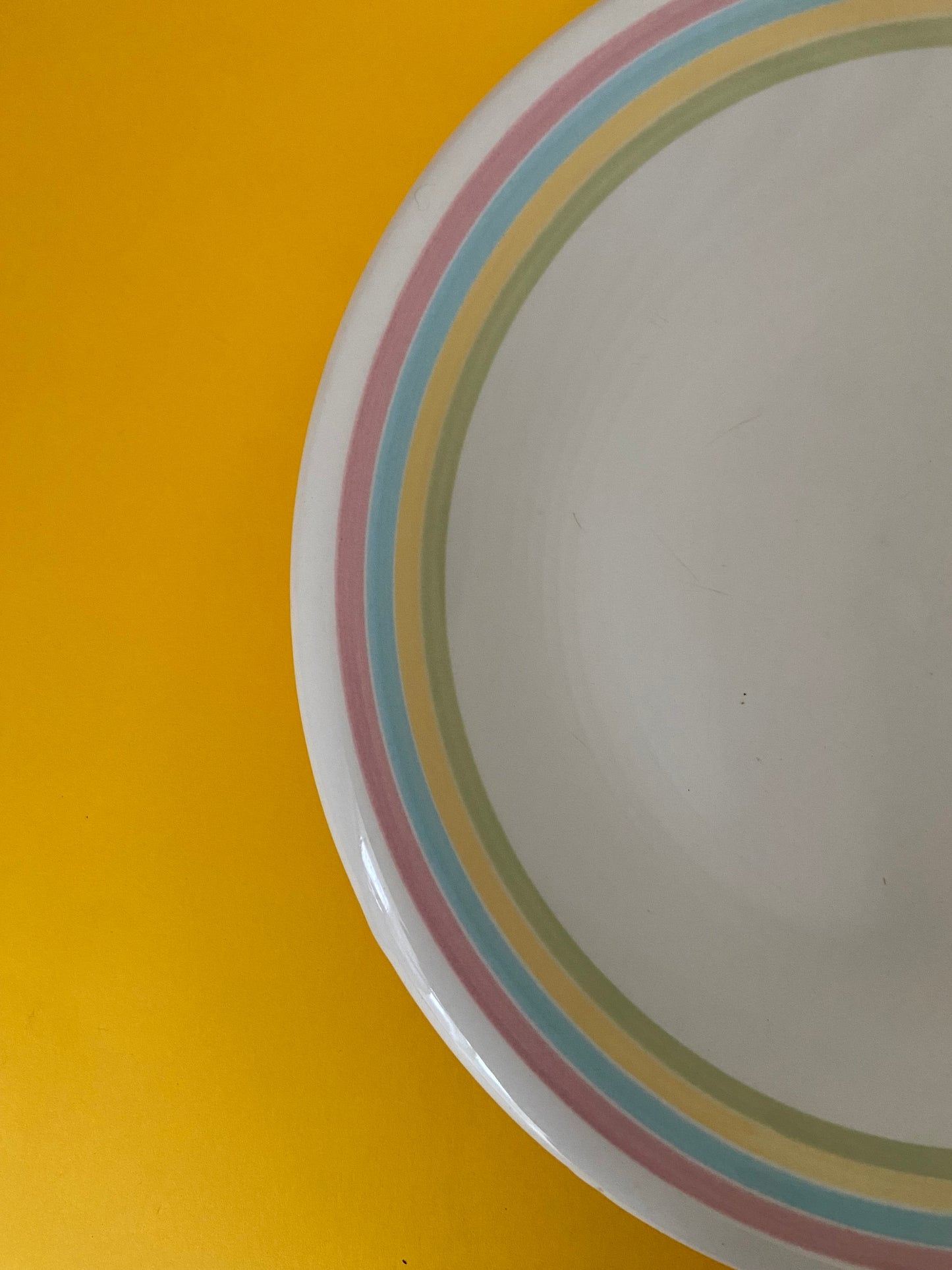 Assiette à dessert lignes PASTEL