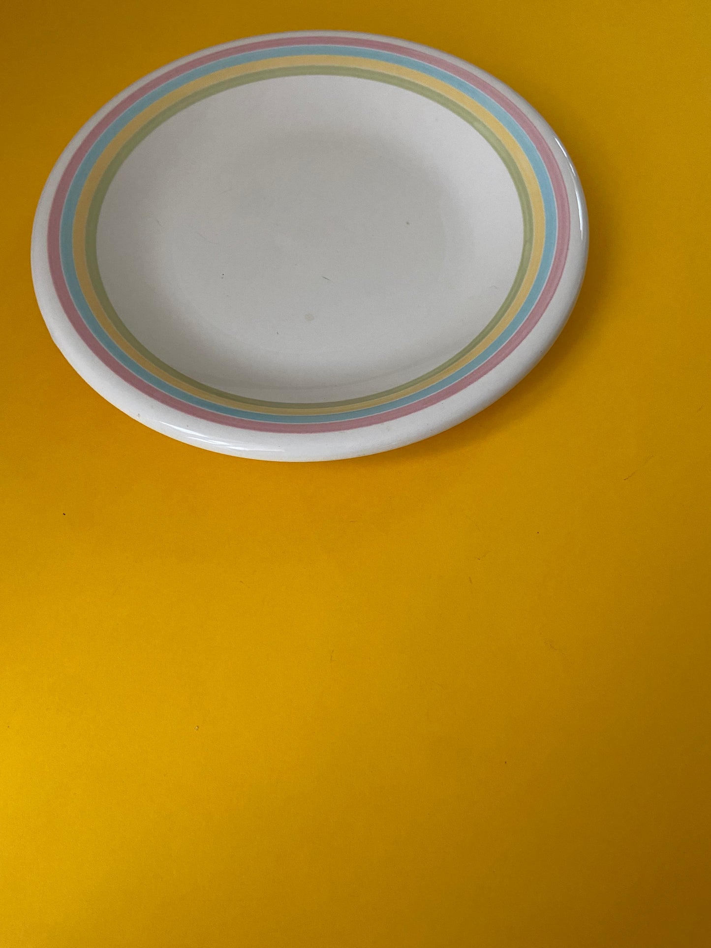 Assiette à dessert lignes PASTEL