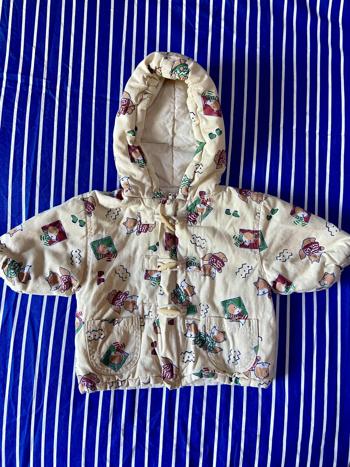 Manteau vintage bébé ECUREUILS