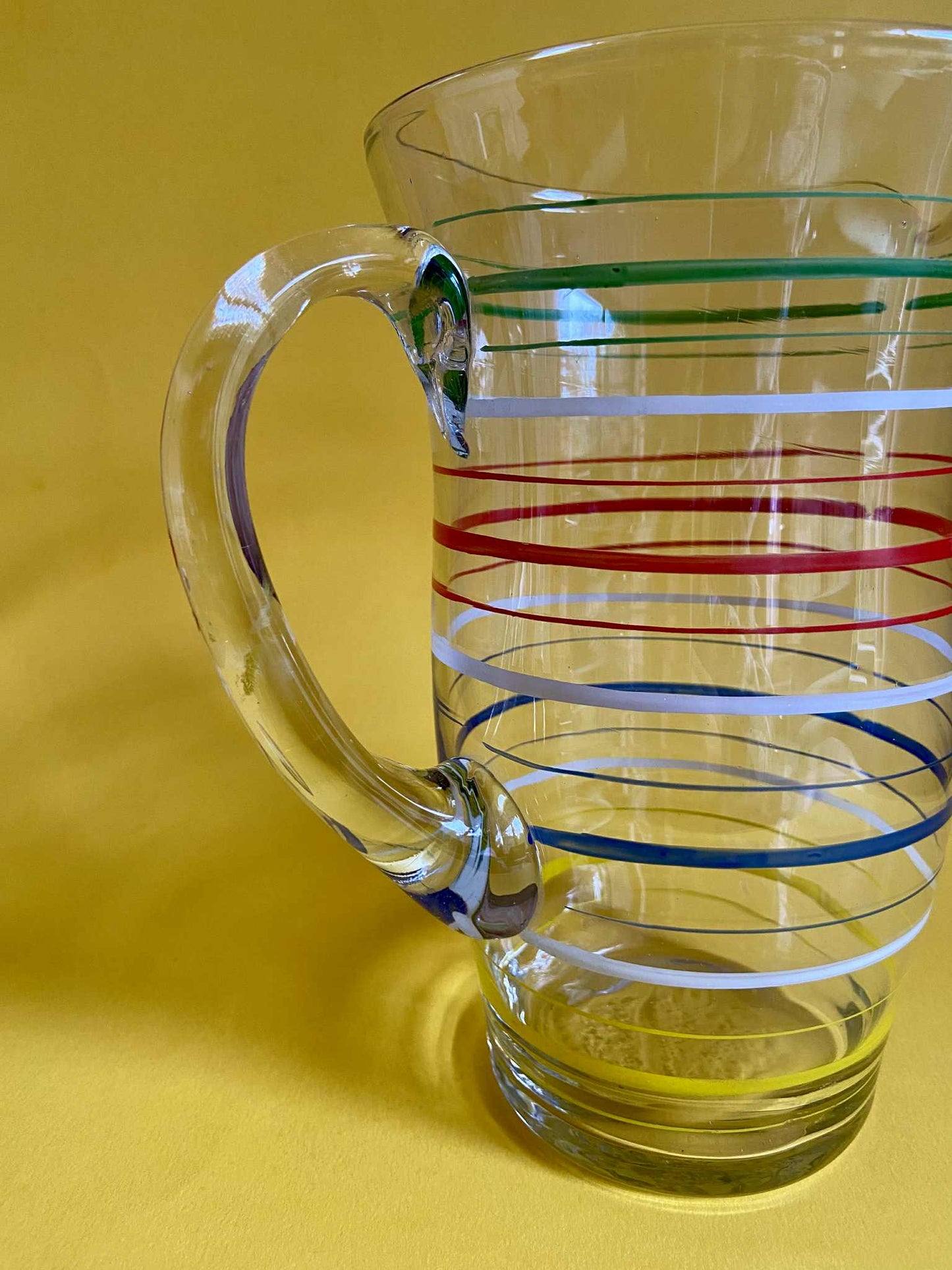 Ensemble carafe et verres assortis LIGNES COULEURS PRIMAIRES