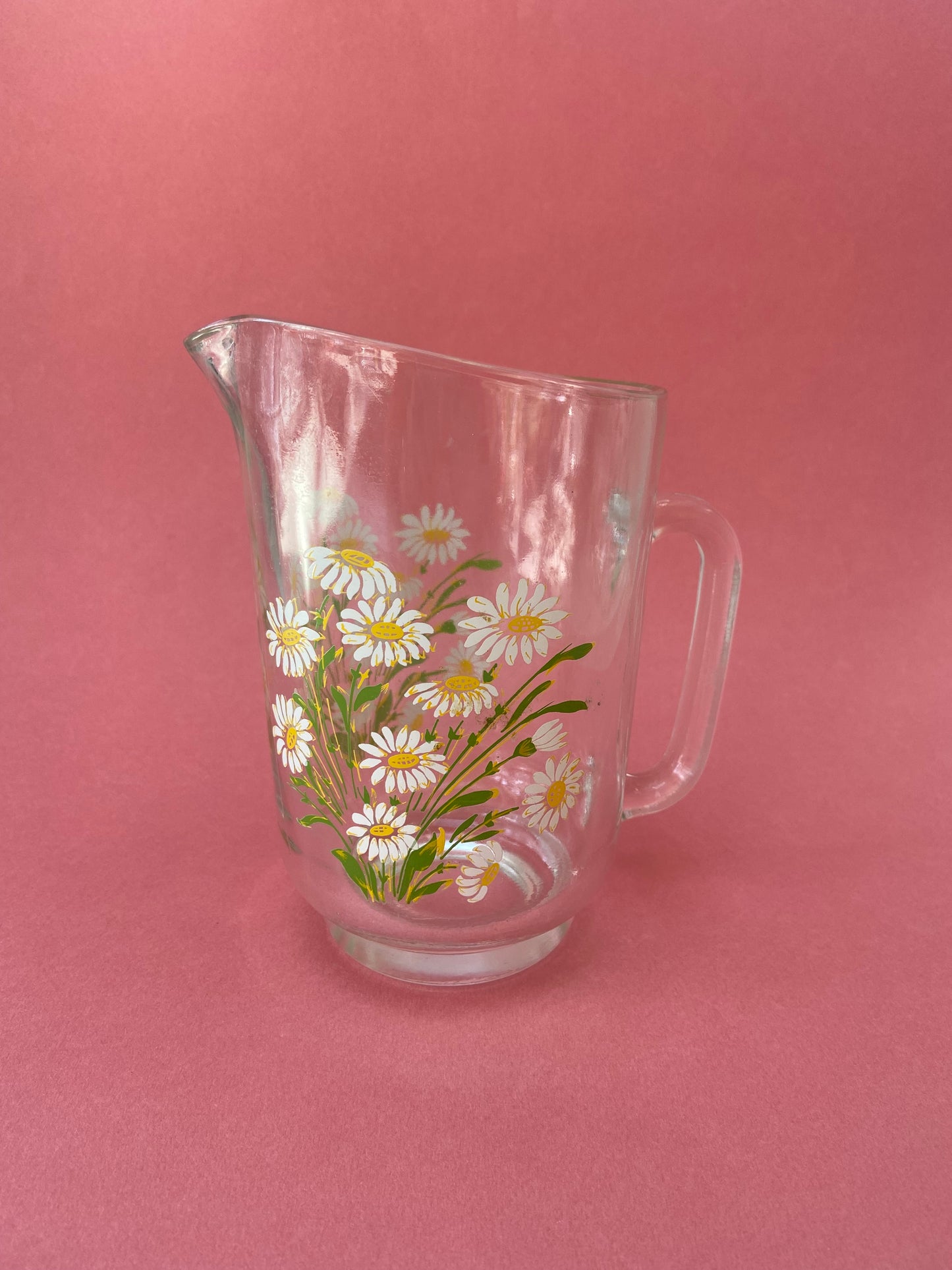 Pichet en verre vintage MARGUERITES