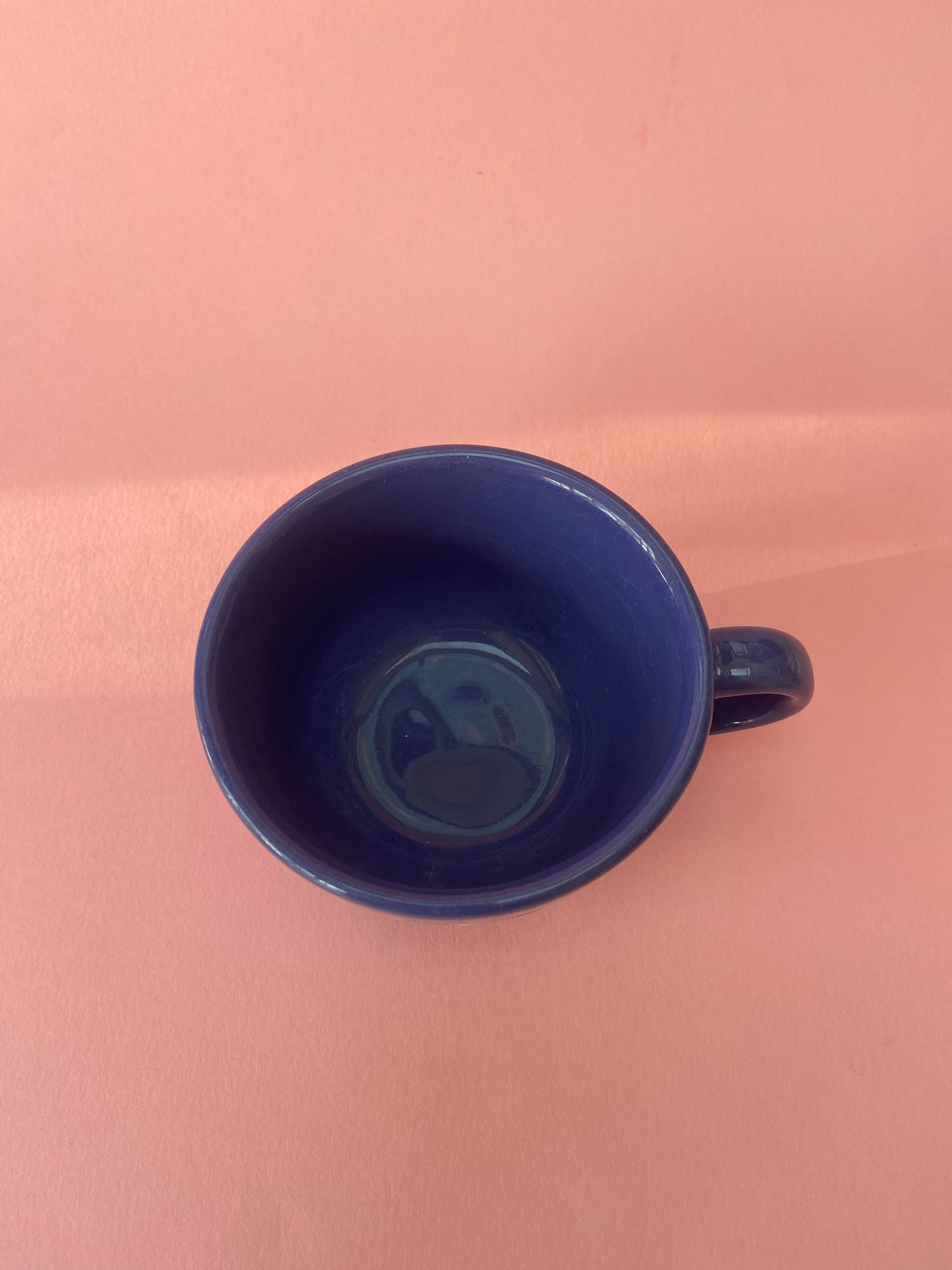 Tasse céramique bleu décor FLORAL peint