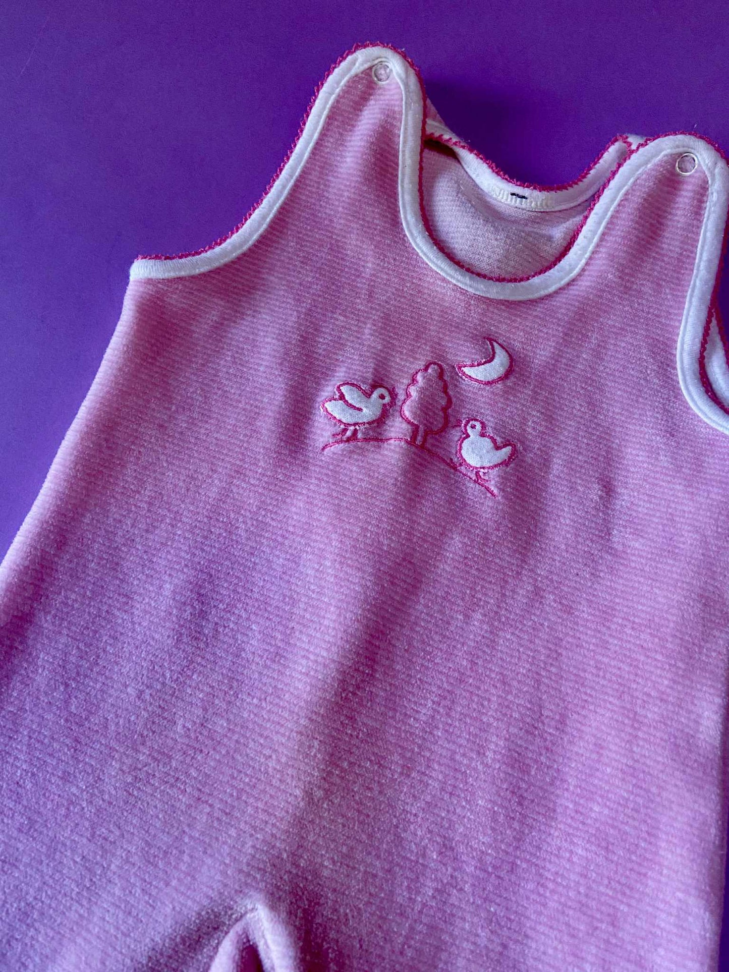 Combi velours rose vintage PETIT BATEAU