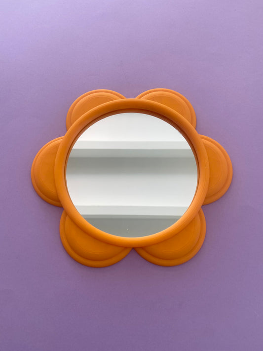 Miroir CHACH Fleur ORANGE 21cm