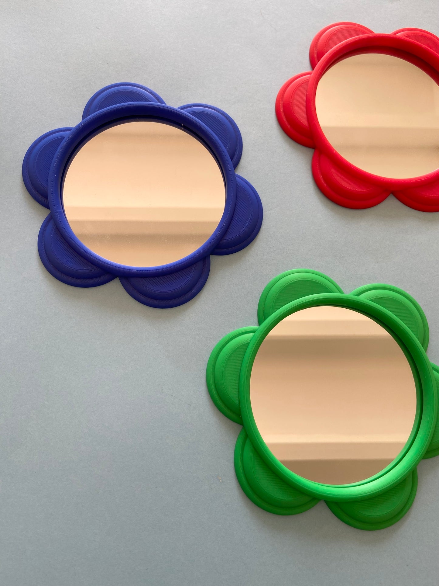 Mini miroir FLEUR VERT