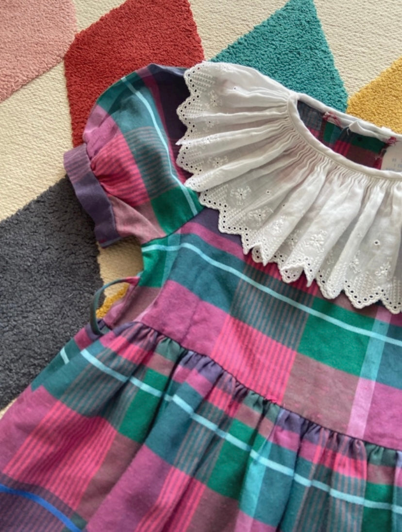 Robe vintage colerette brodée