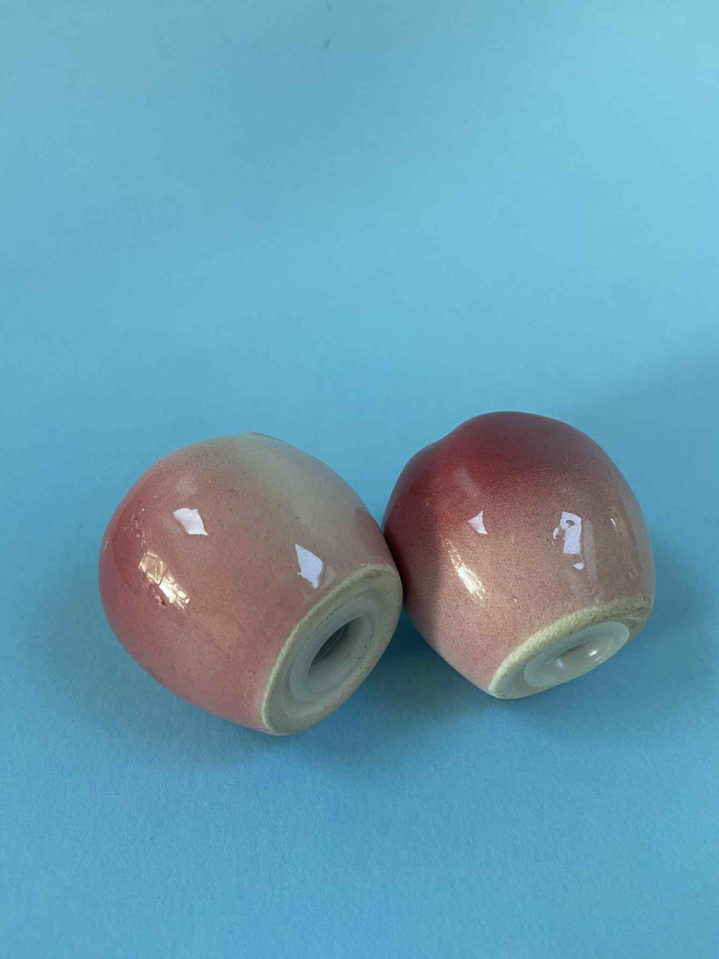 Duo salière poivrier céramique vintage POMME