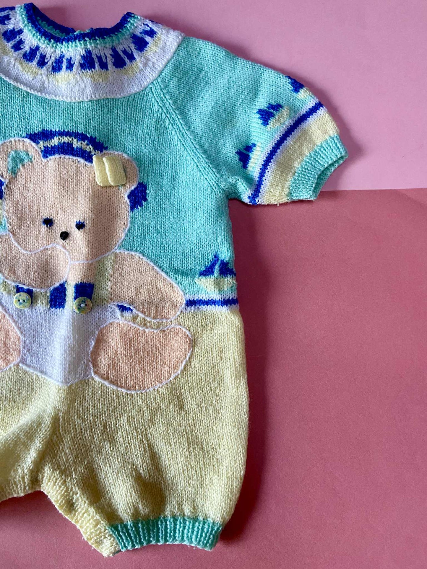 Combi maille bébé NOUNOURS PASTEL