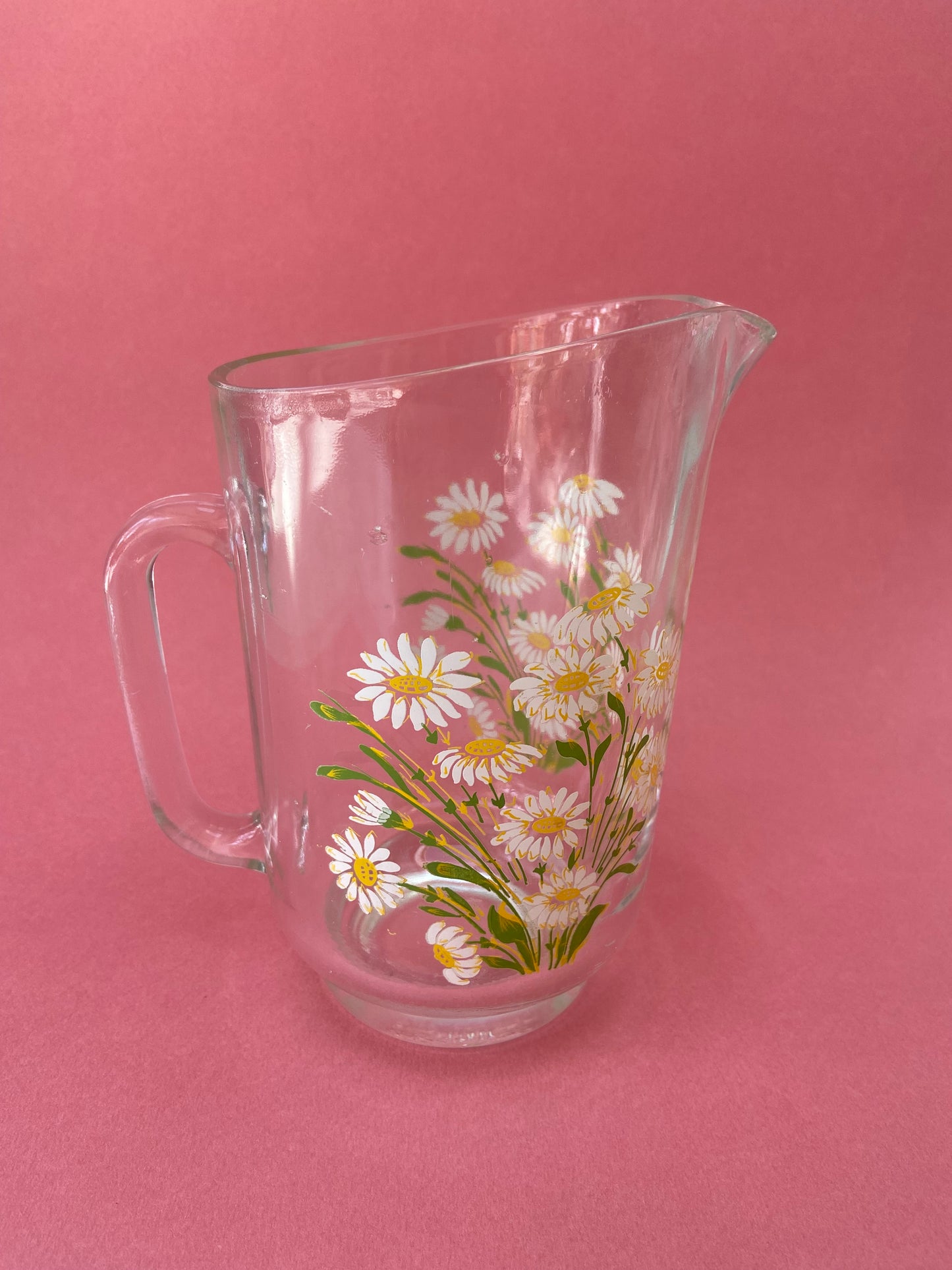 Pichet en verre vintage MARGUERITES