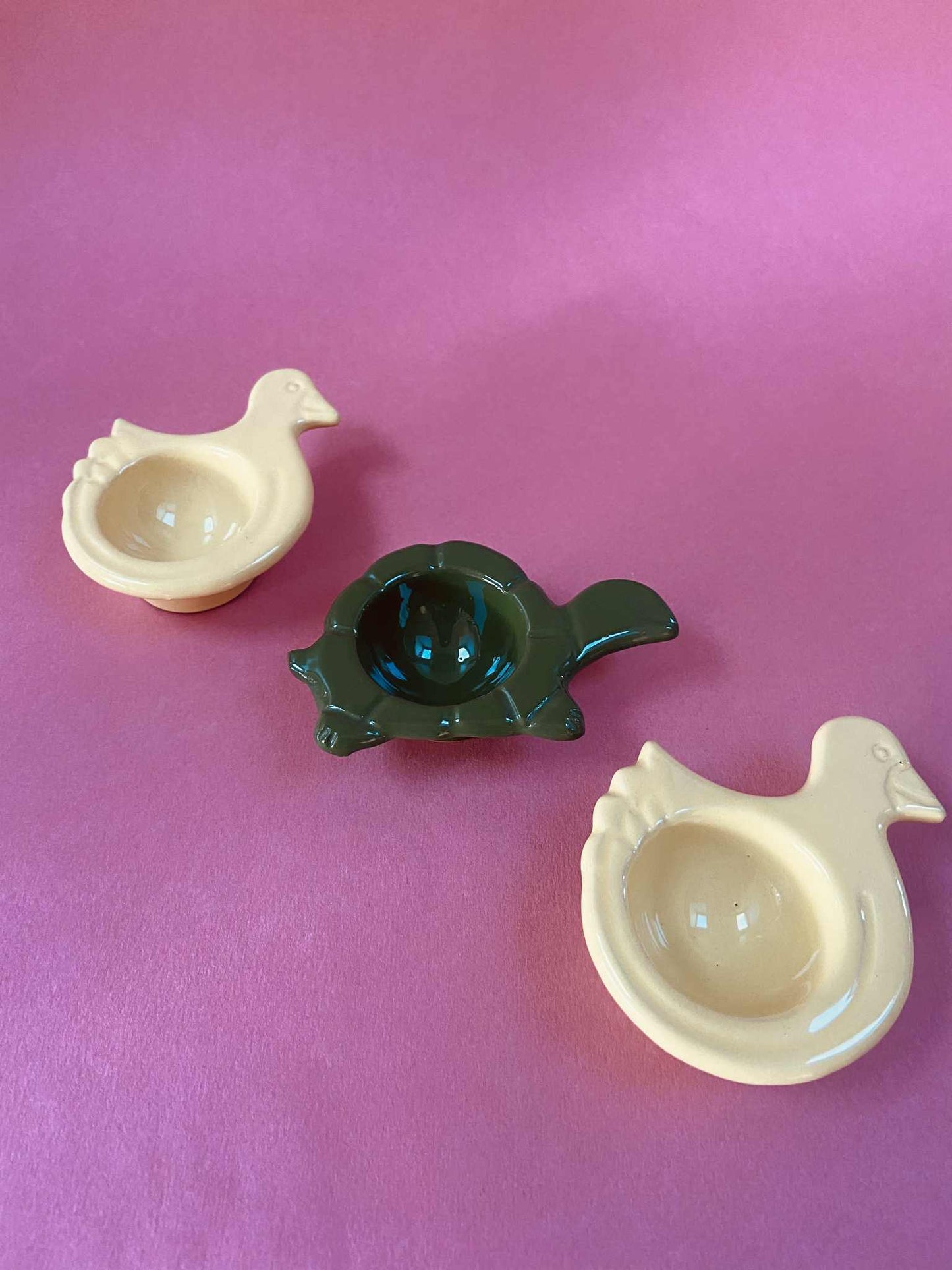 Lot 3 coquetiers céramique FOL EPI