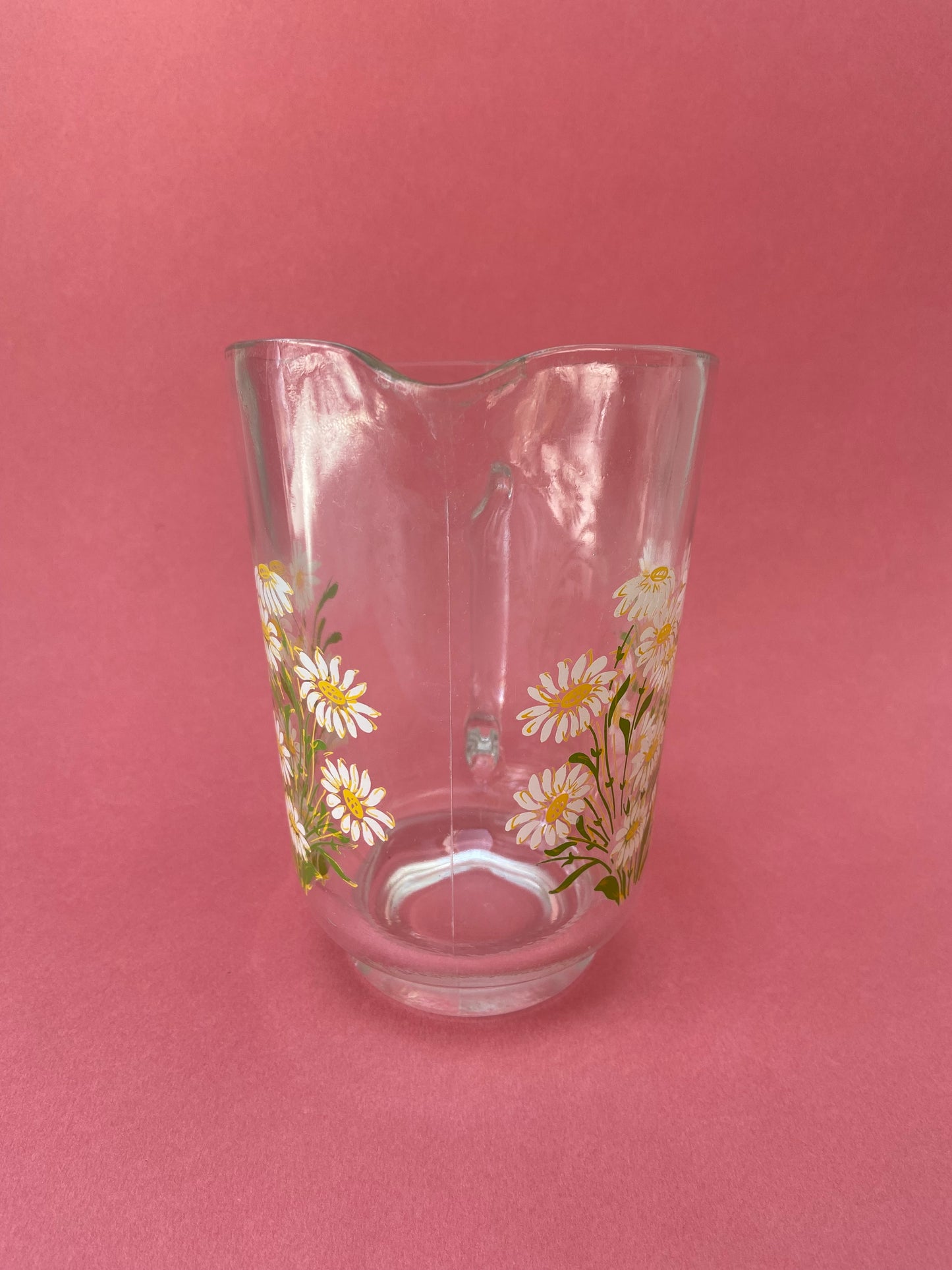 Pichet en verre vintage MARGUERITES