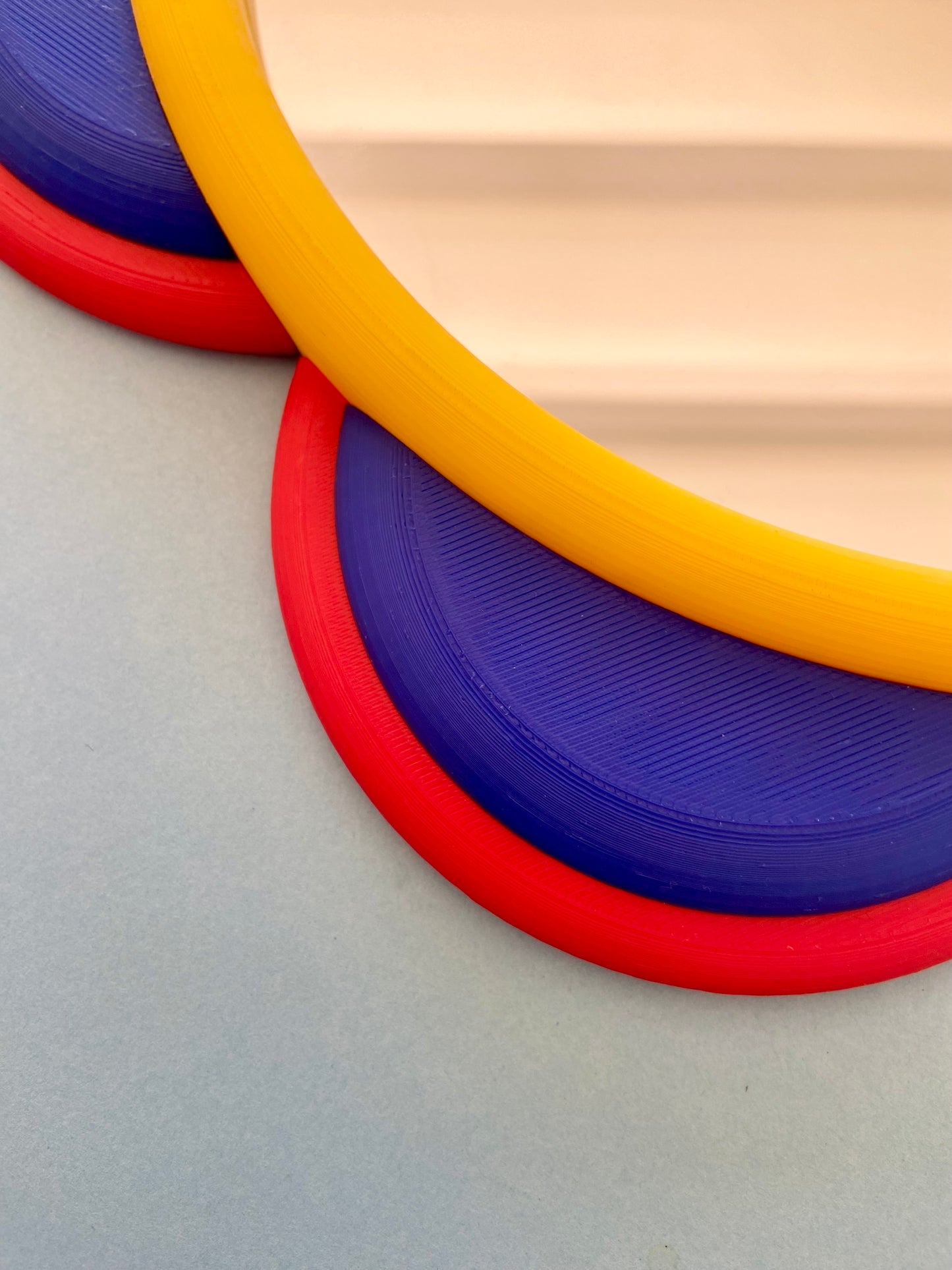 Miroir FLEUR Jaune/Bleu/Rouge