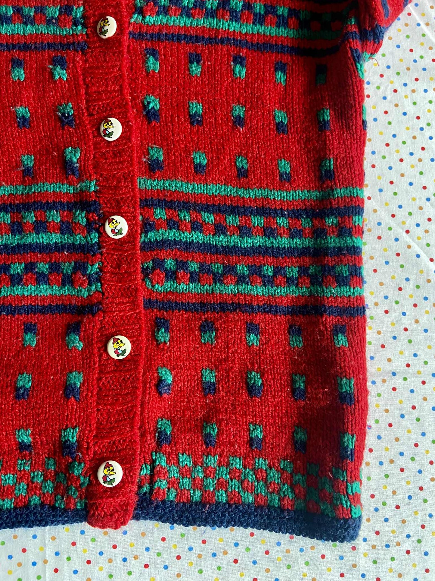 Gilet maille vintage DOTS