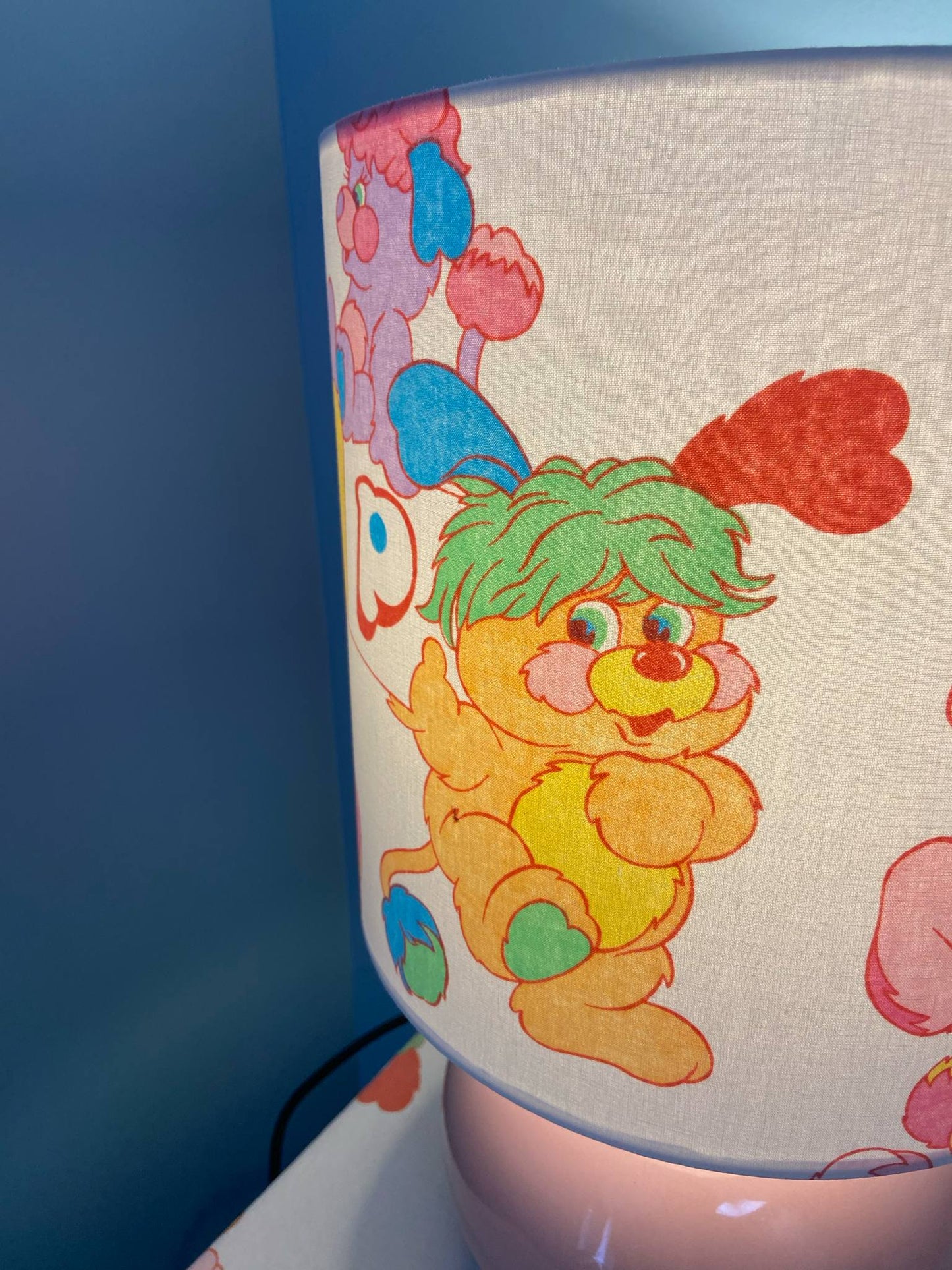 Lampe Créa CHACH pied céramique rose abat-jour POPPLES
